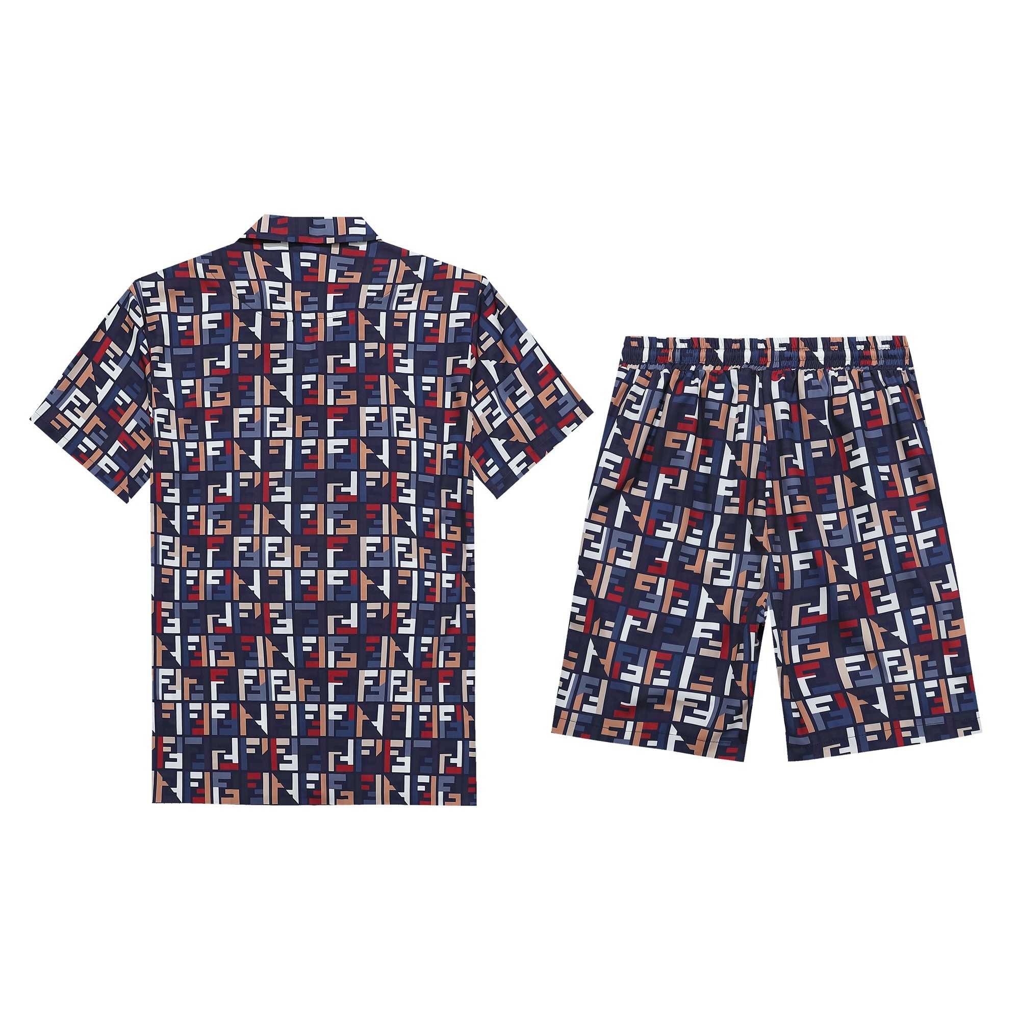 Fendi Silk Shirt And Short - DesignerGu