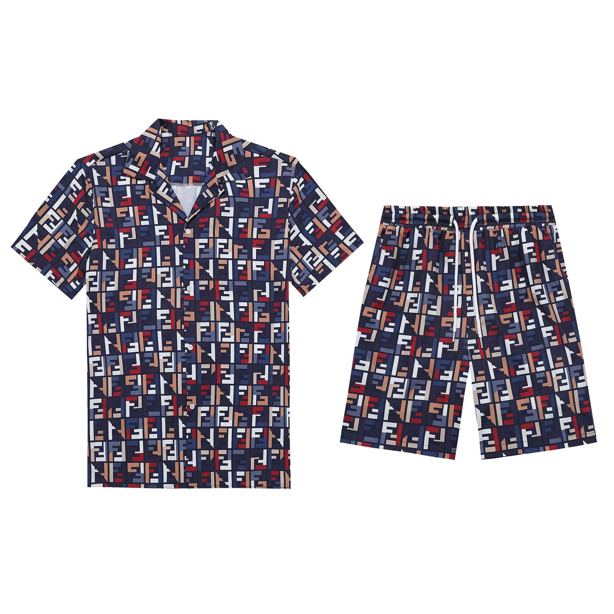 Fendi Silk Shirt And Short - DesignerGu