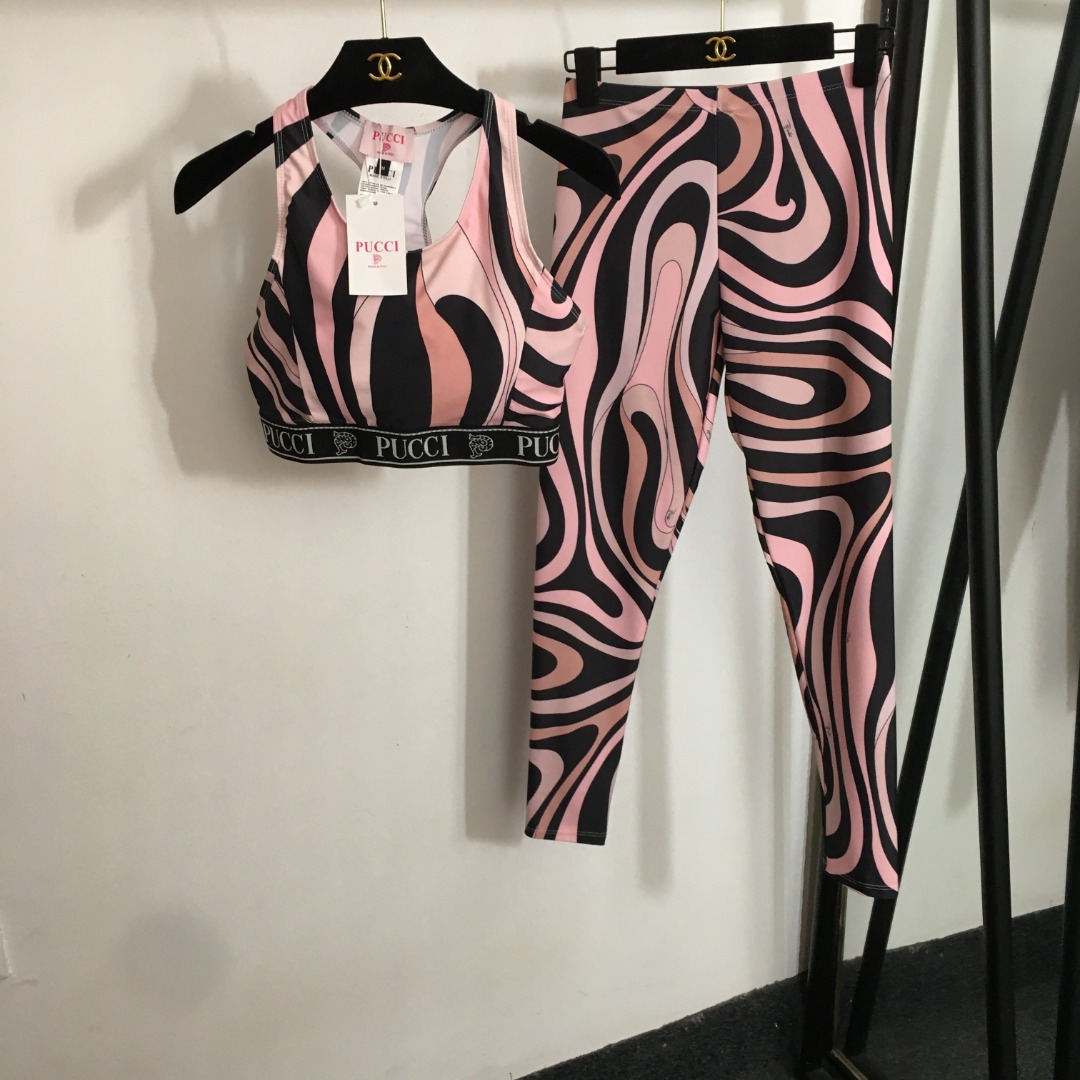 Pucci Marmo Print Leggings And Top - DesignerGu