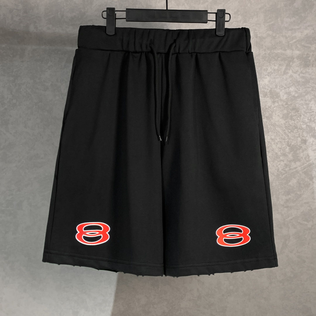 Balenciaga Cotton Logo Shorts - DesignerGu