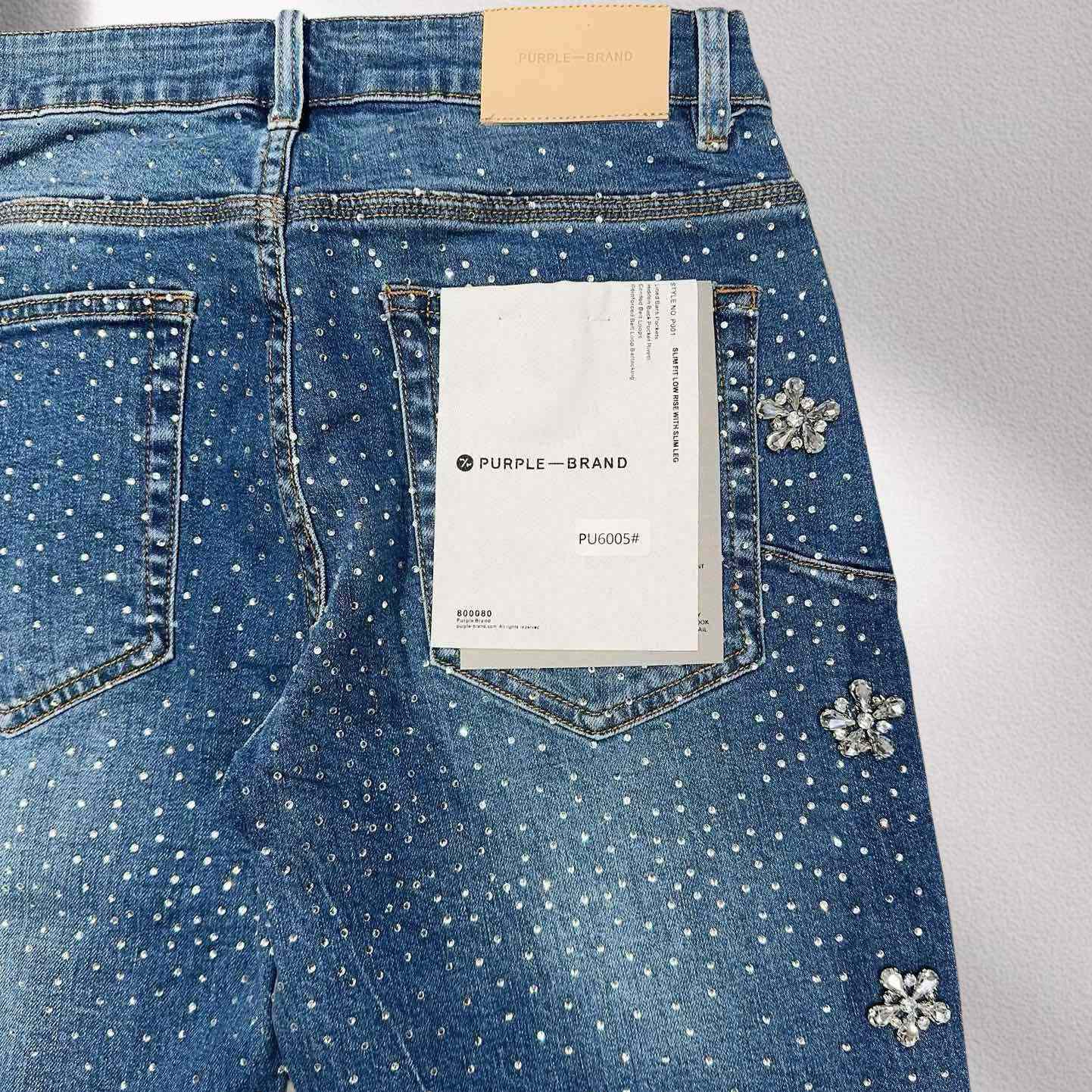 Purple-Brand Denim Shorts    6005 - DesignerGu