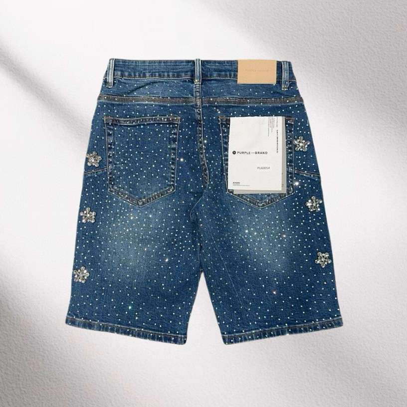 Purple-Brand Denim Shorts    6005 - DesignerGu