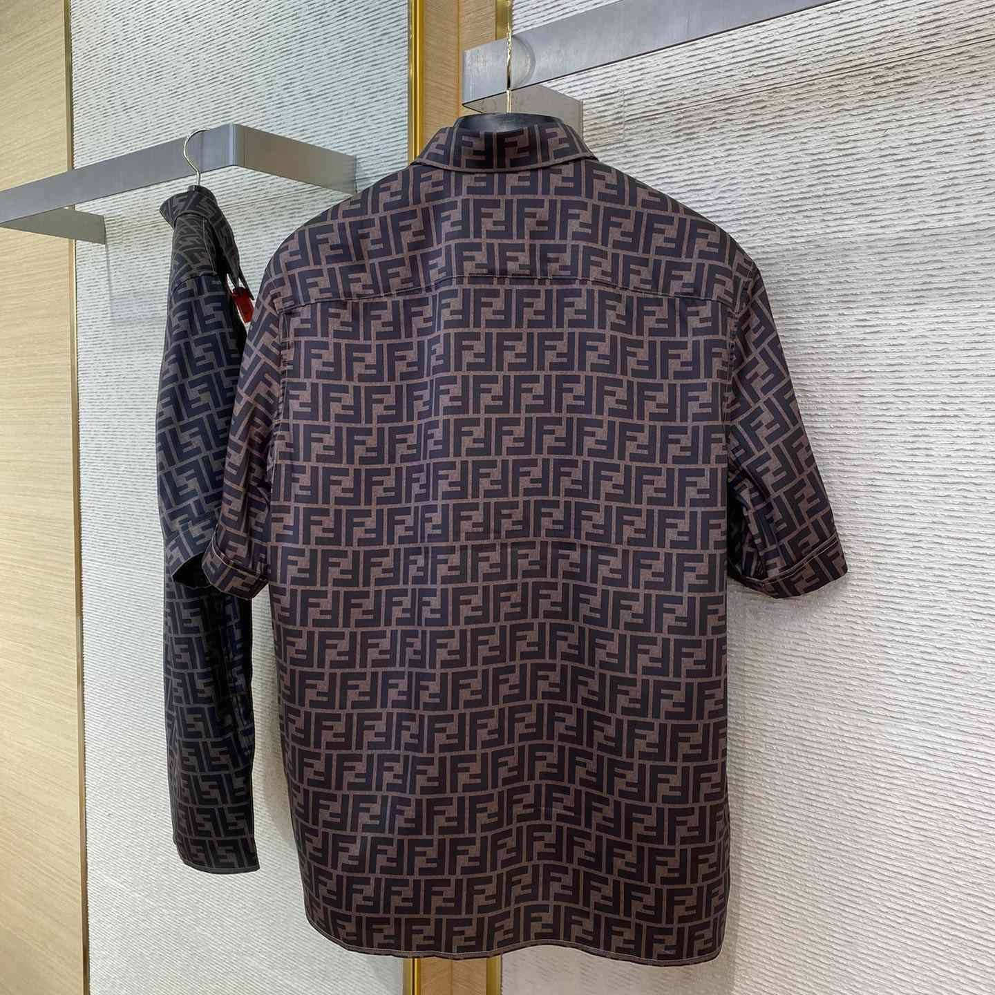 Fendi Brown Silk Shirt - DesignerGu