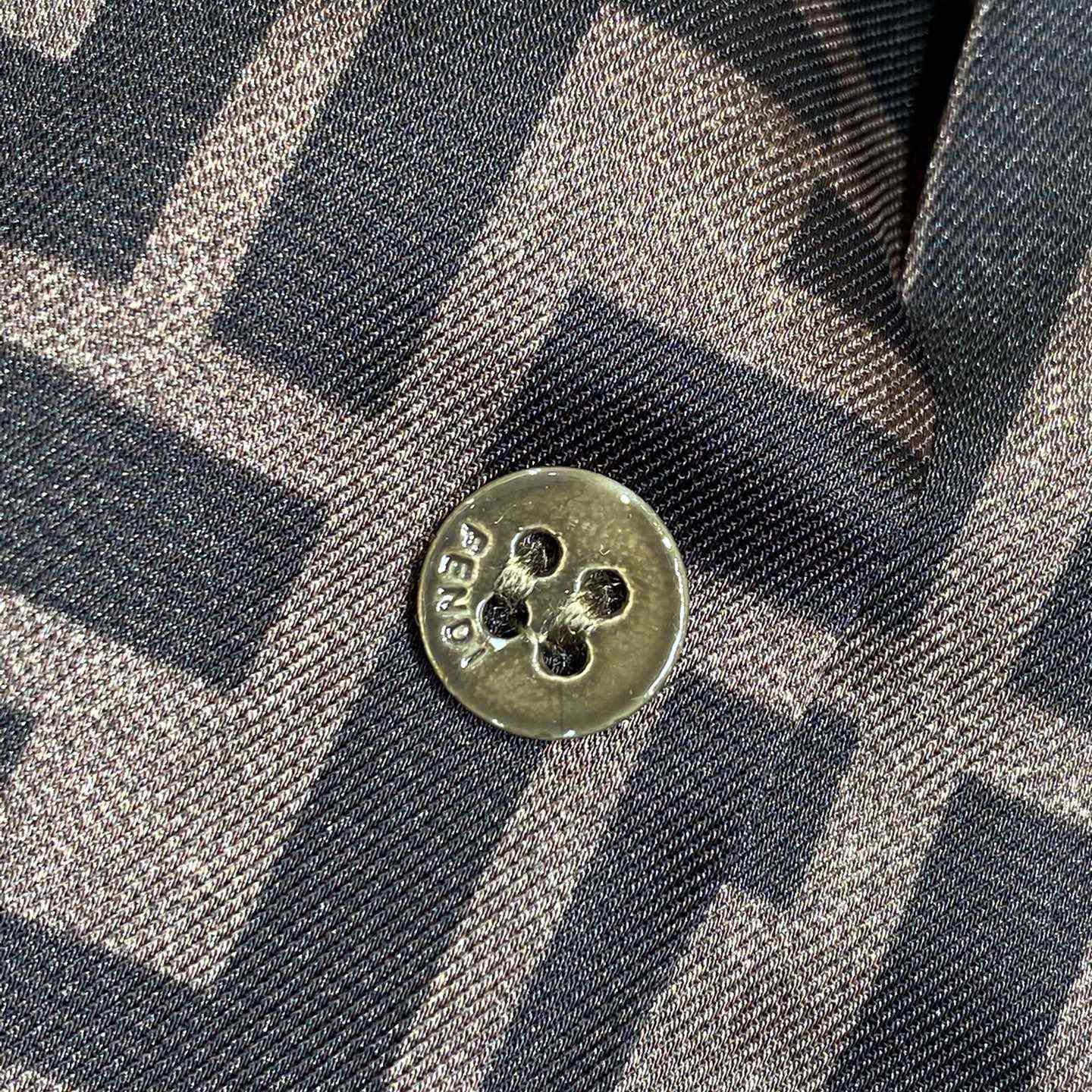 Fendi Brown Silk Shirt - DesignerGu