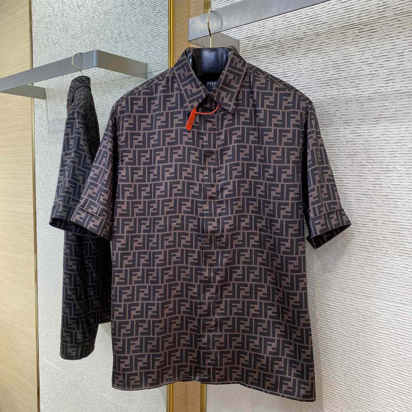 Fendi Brown Silk Shirt - DesignerGu