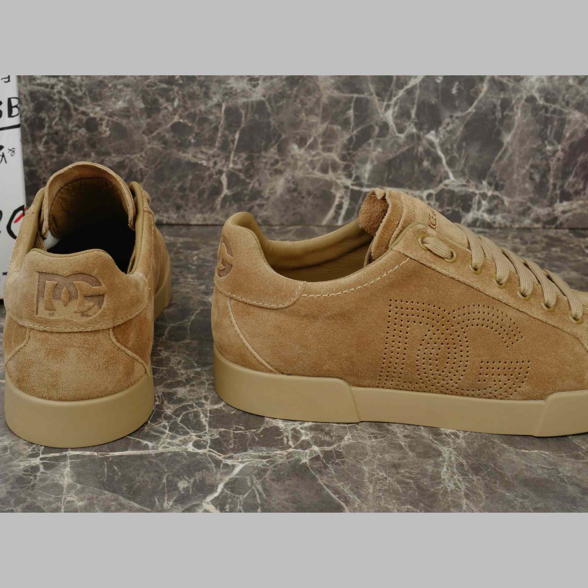 Dolce & Gabbana Calfskin Strobel Portofino Light Sneakers - DesignerGu