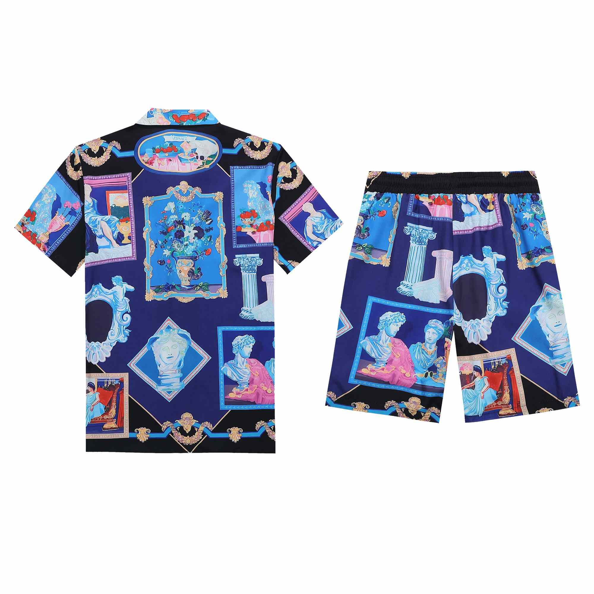 Versace Silk Shirt And Short - DesignerGu