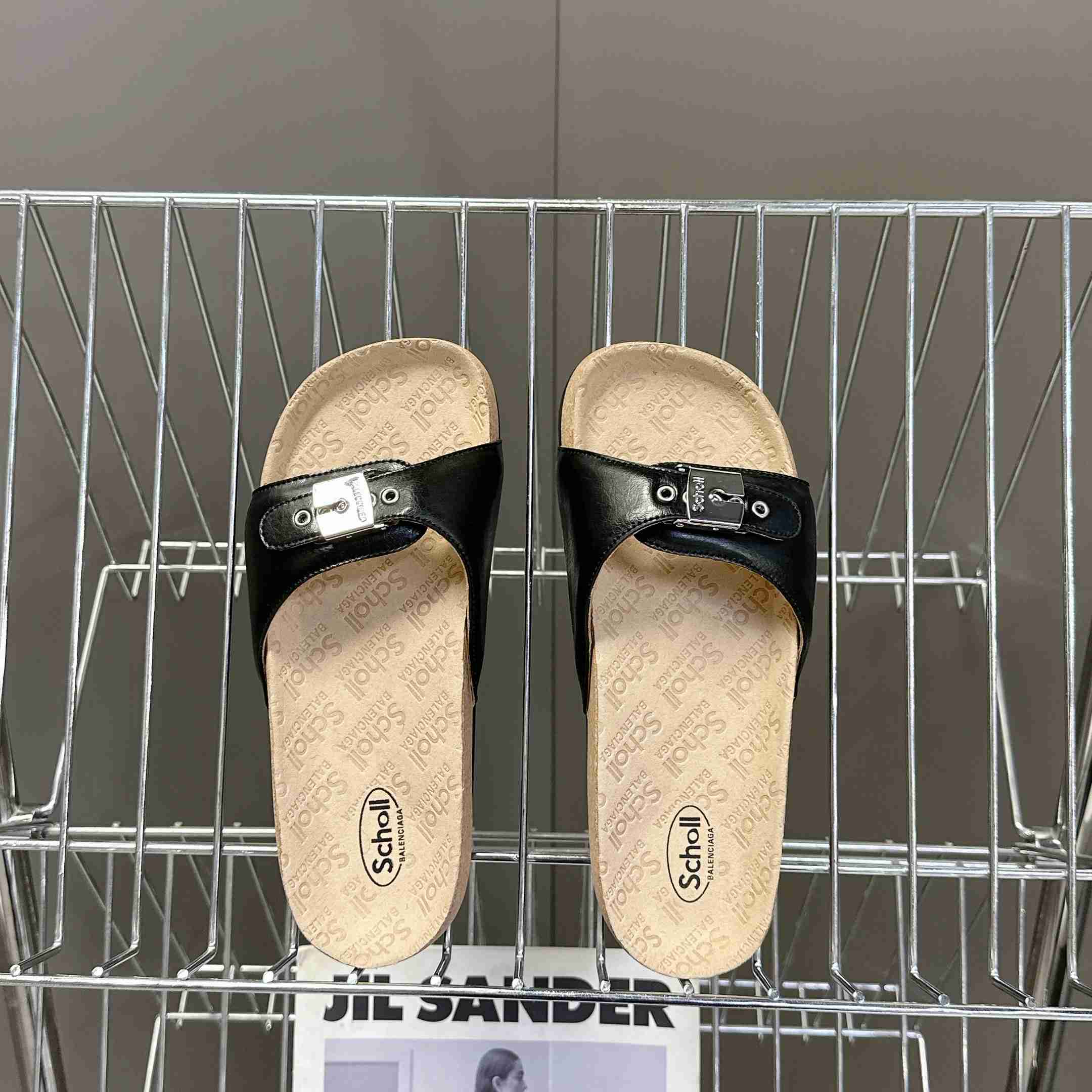 Balenciaga Scholl Flat Sandal In Black - DesignerGu