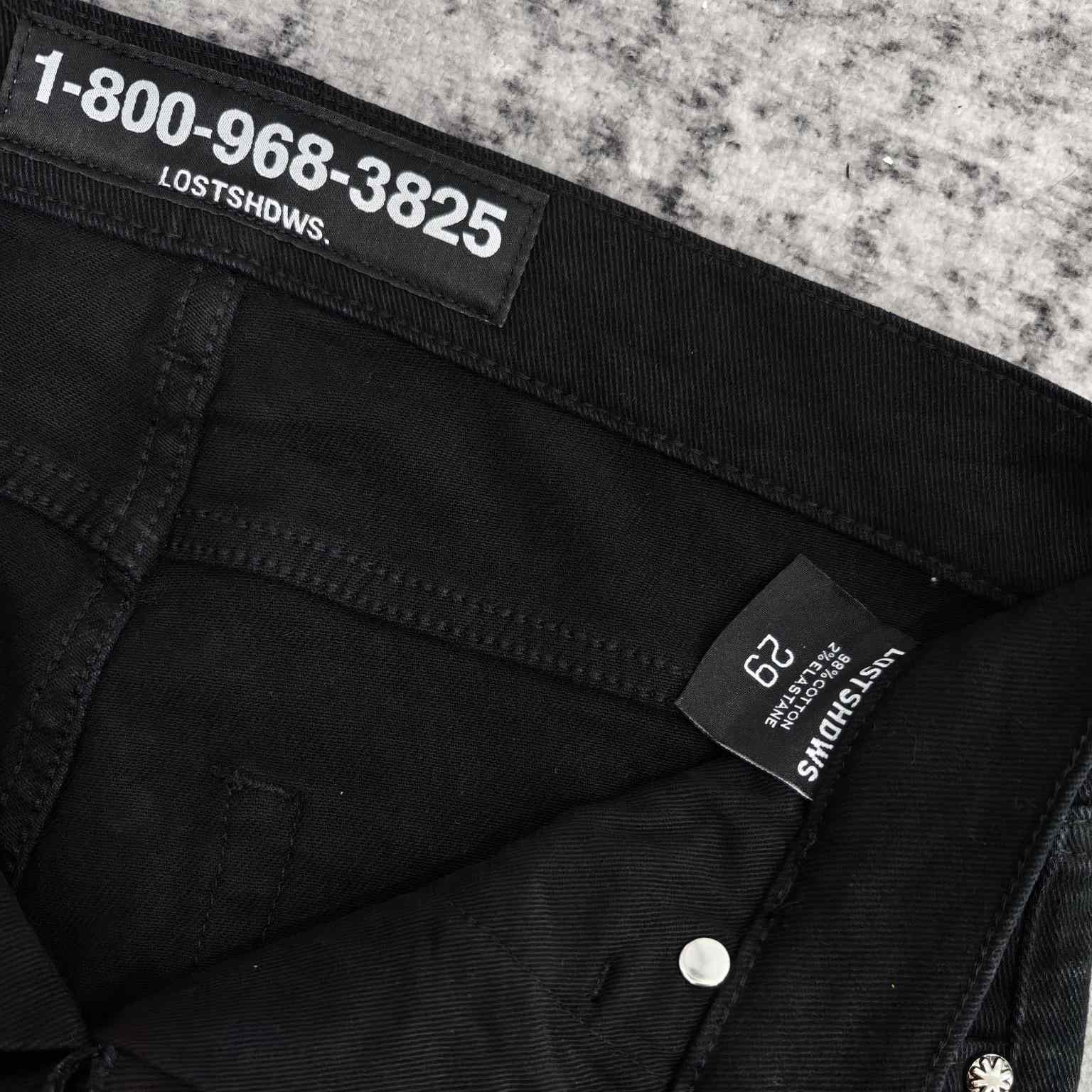 Lost Shadows Grey Waxed Denim   708 - DesignerGu