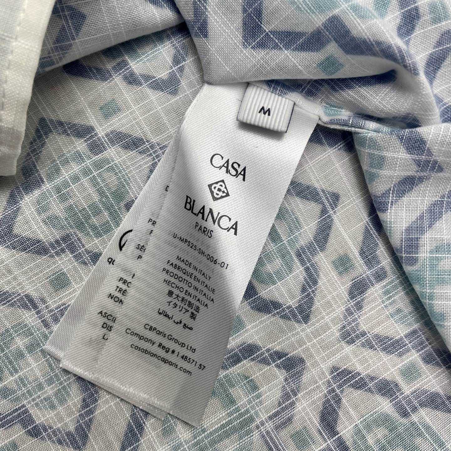 Casablanca Gradient Monogram Short Sleeve Silk Shirt  CA3537 - DesignerGu