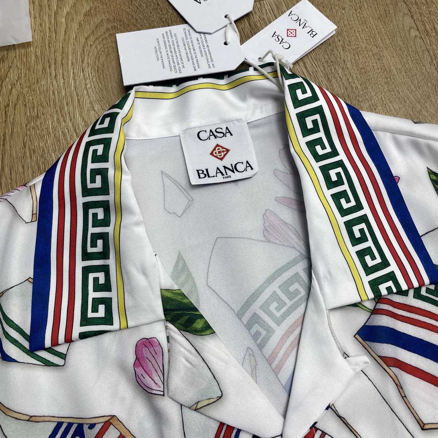 Casablanca Le Vase Brise Short Sleeve Silk Shirt    CA3531 - DesignerGu