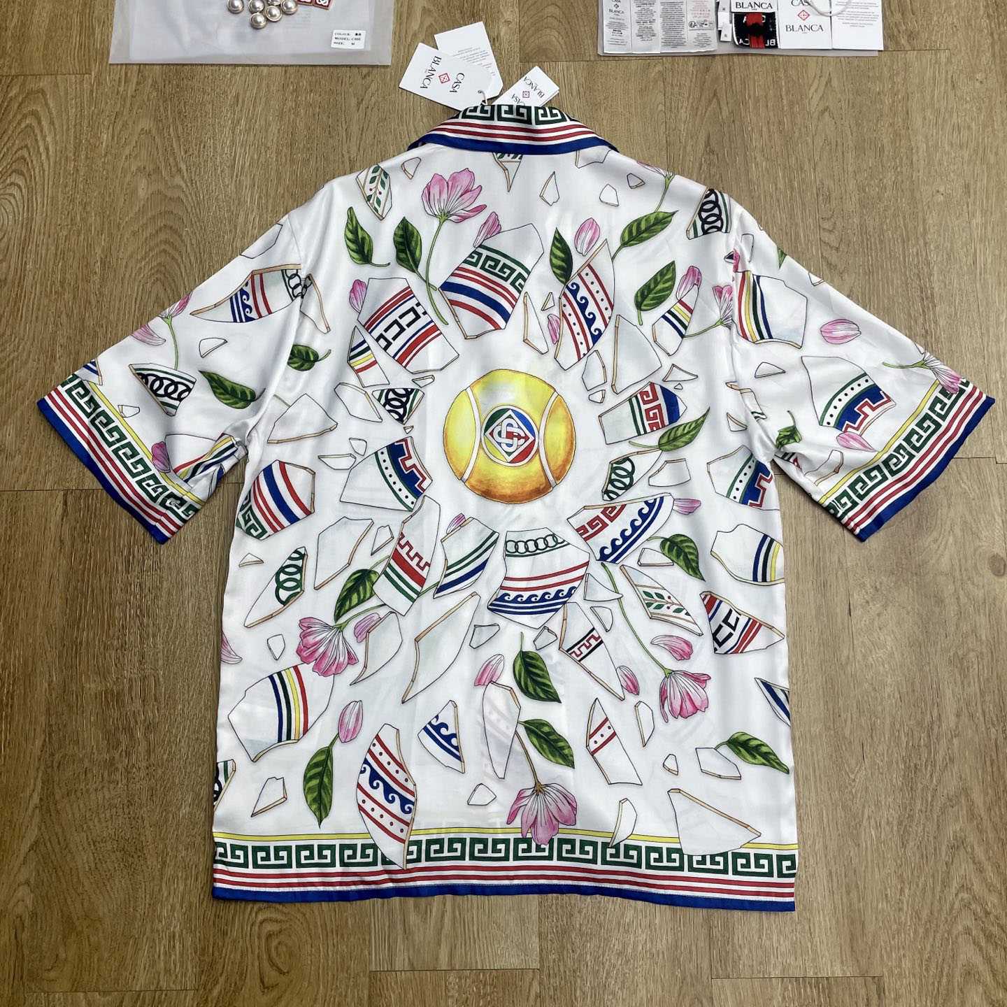 Casablanca Le Vase Brise Short Sleeve Silk Shirt    CA3531 - DesignerGu