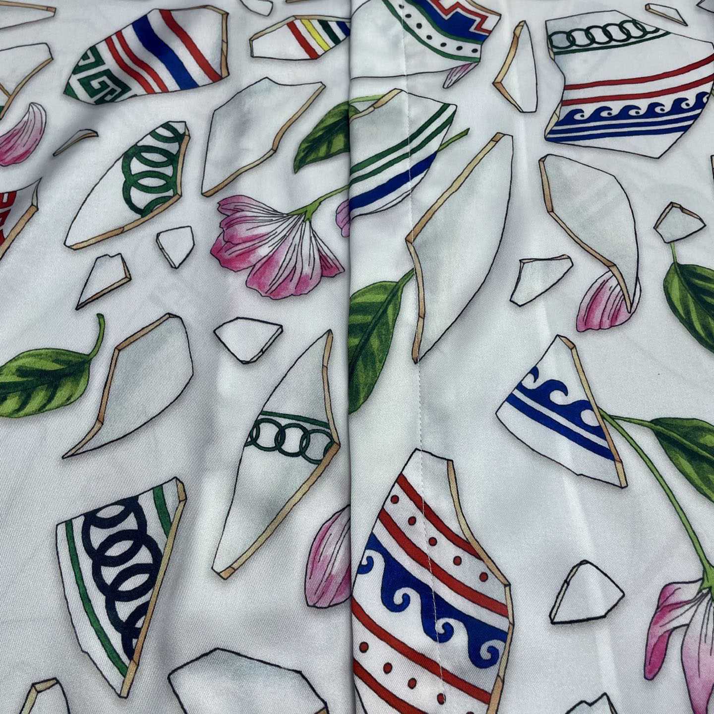 Casablanca Le Vase Brise Short Sleeve Silk Shirt    CA3531 - DesignerGu