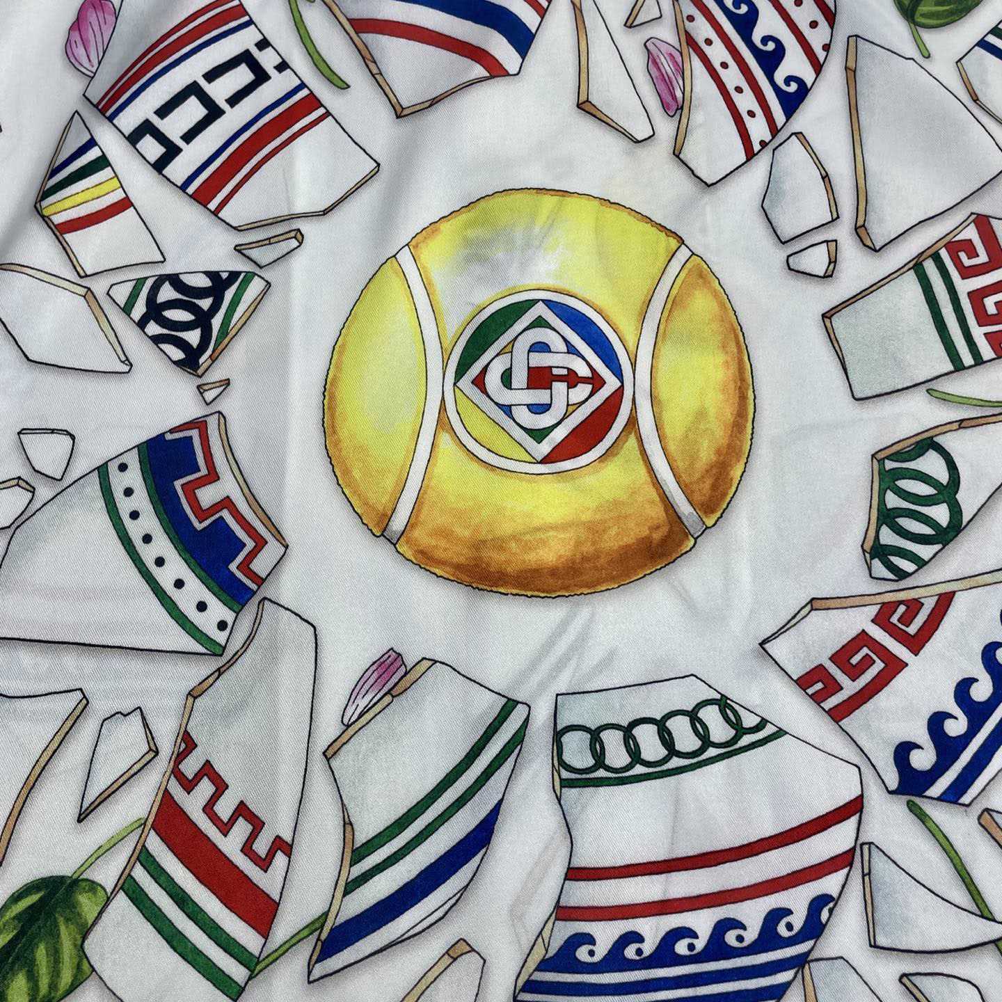 Casablanca Le Vase Brise Short Sleeve Silk Shirt    CA3531 - DesignerGu