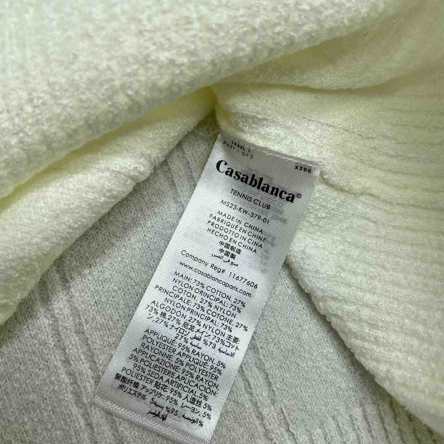 Casablanca Logo Appliqué Boucle Polo Shirt   D0016 - DesignerGu