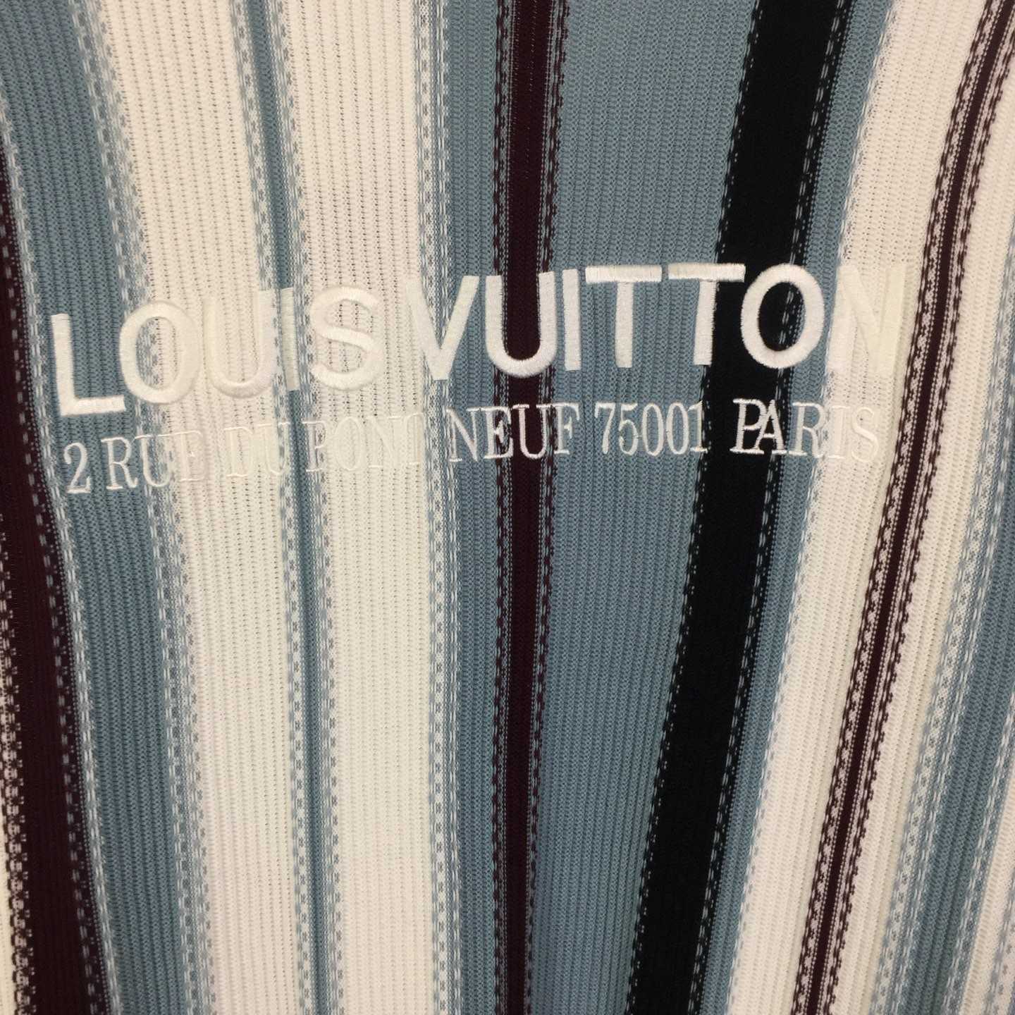 Louis Vuitton Striped Crochet Short-Sleeved Shirt   1AHVOO - DesignerGu