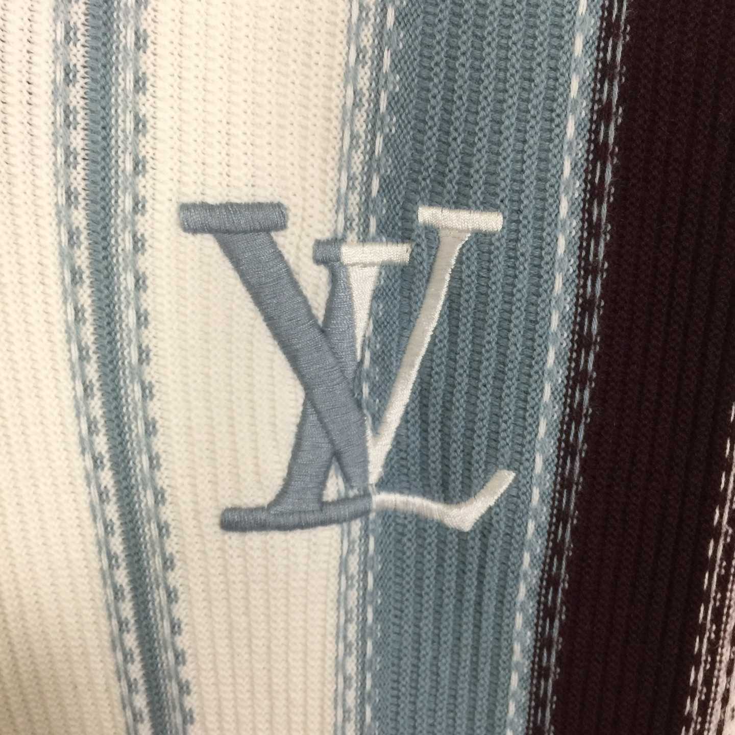 Louis Vuitton Striped Crochet Short-Sleeved Shirt   1AHVOO - DesignerGu