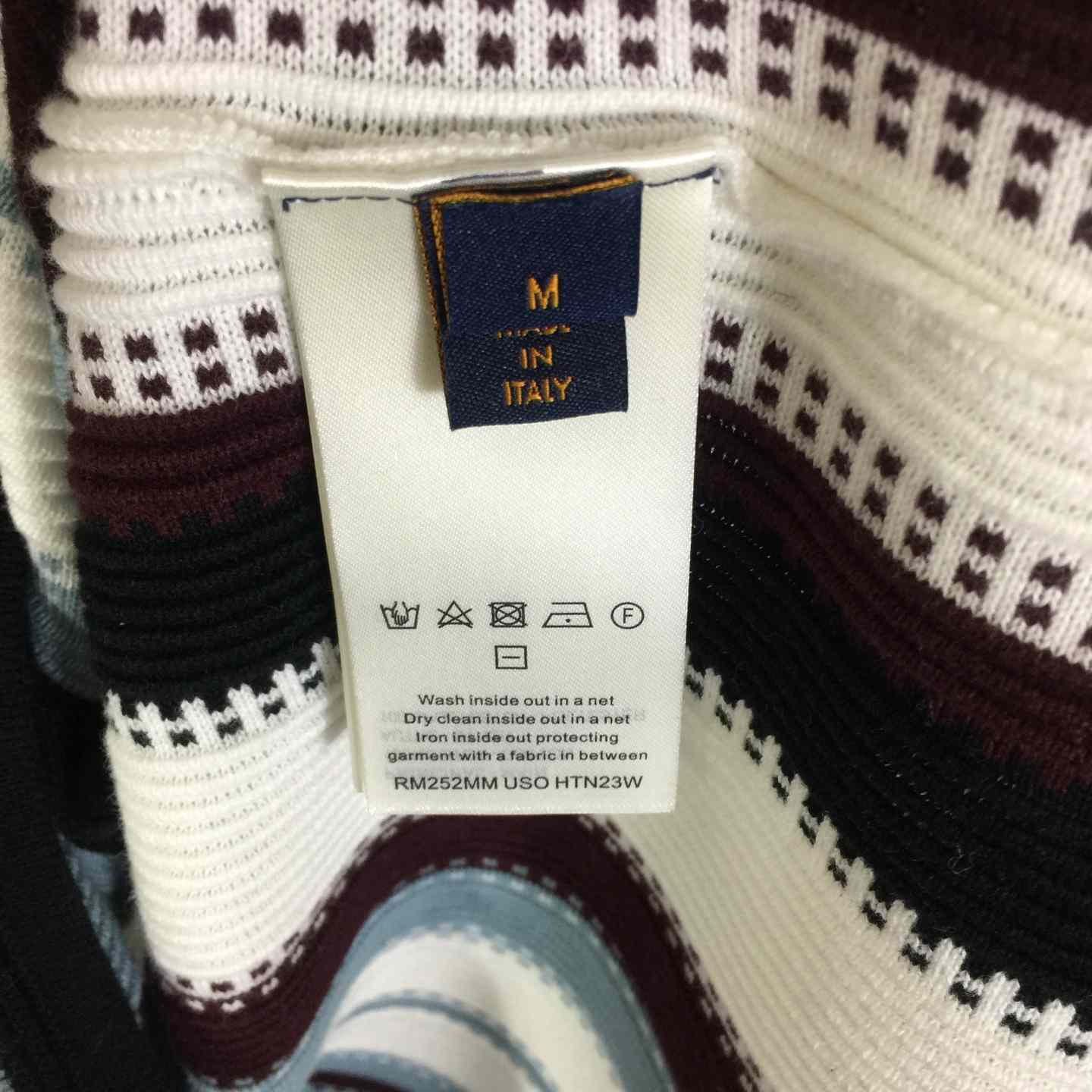 Louis Vuitton Striped Crochet Short-Sleeved Shirt   1AHVOO - DesignerGu