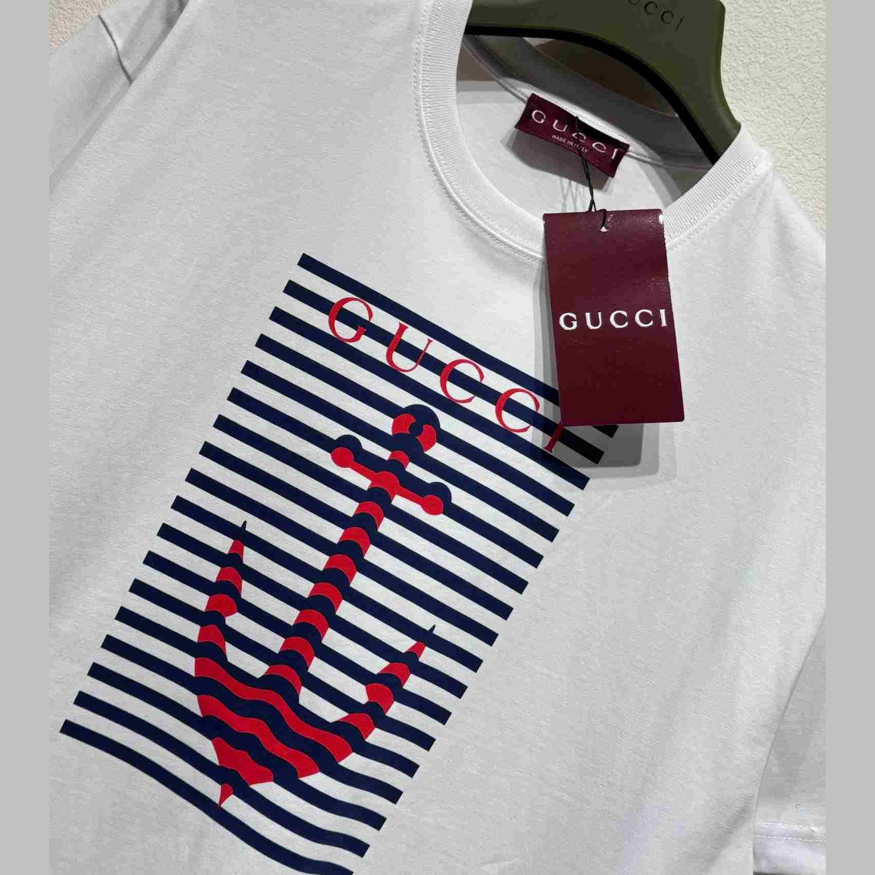 Gucci Printed Cotton Jersey T-shirt - DesignerGu