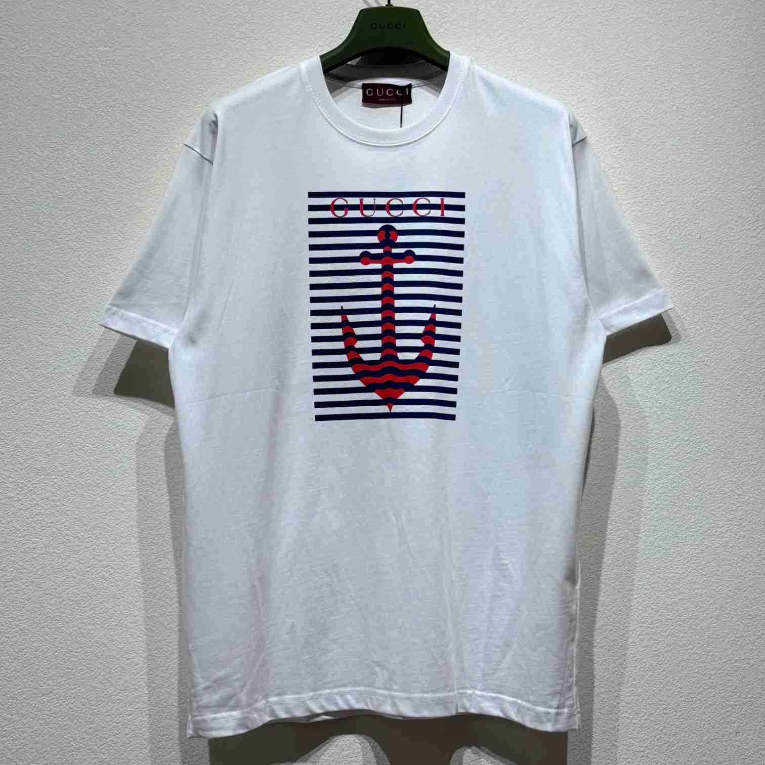 Gucci Printed Cotton Jersey T-shirt - DesignerGu