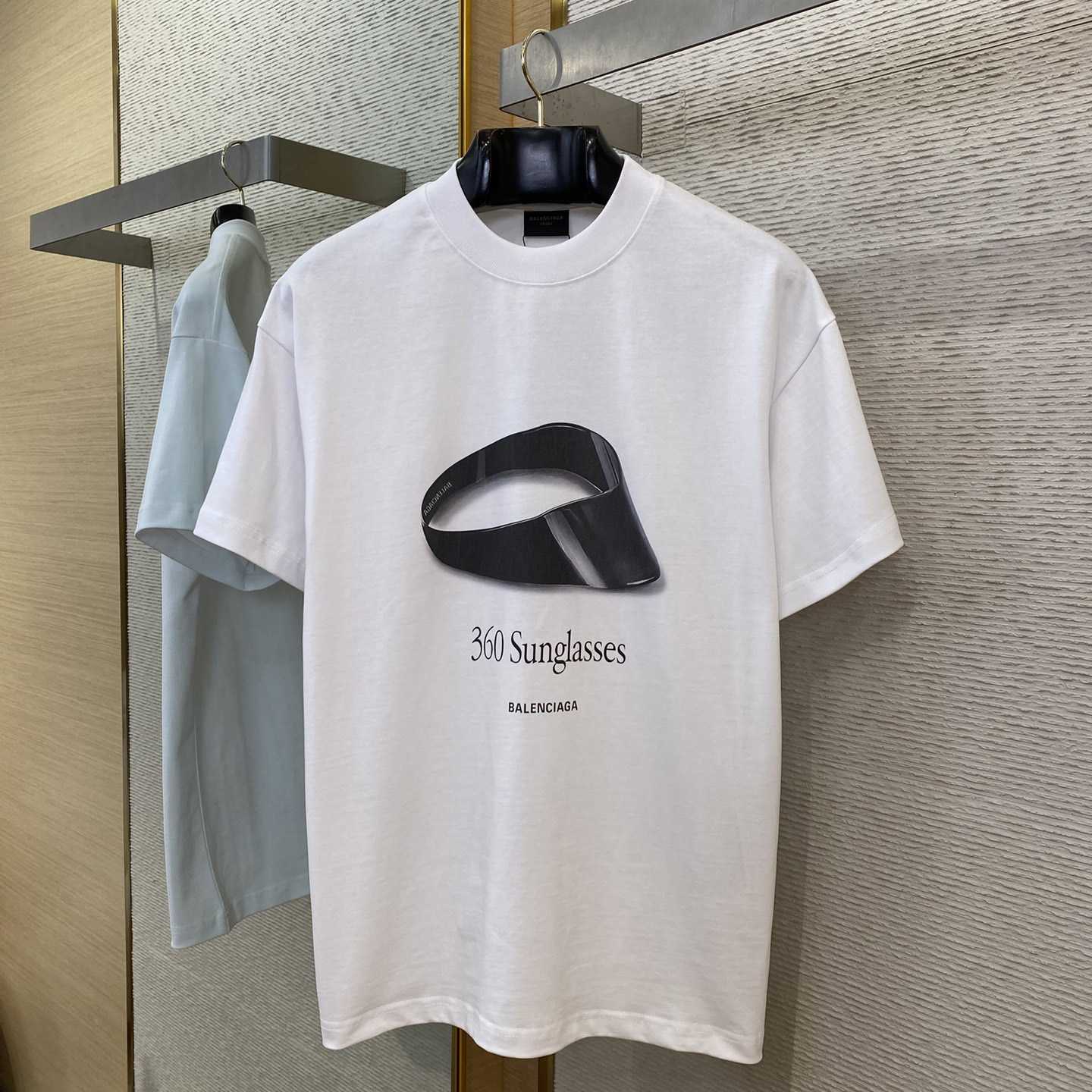 Balenciaga 360 Sunglasses T-Shirt Medium Fit In Dirty White - DesignerGu