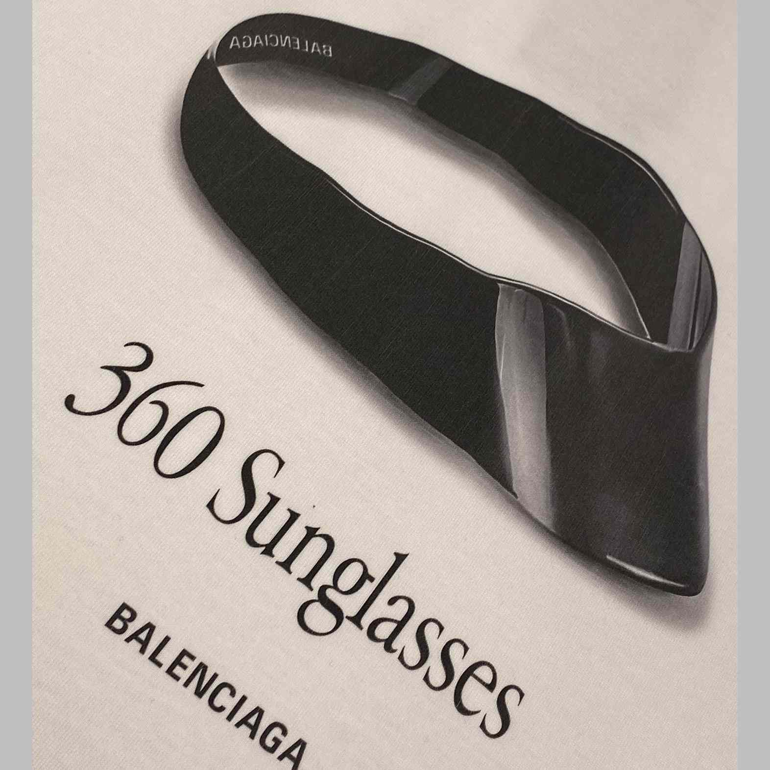 Balenciaga 360 Sunglasses T-Shirt Medium Fit In Dirty White - DesignerGu