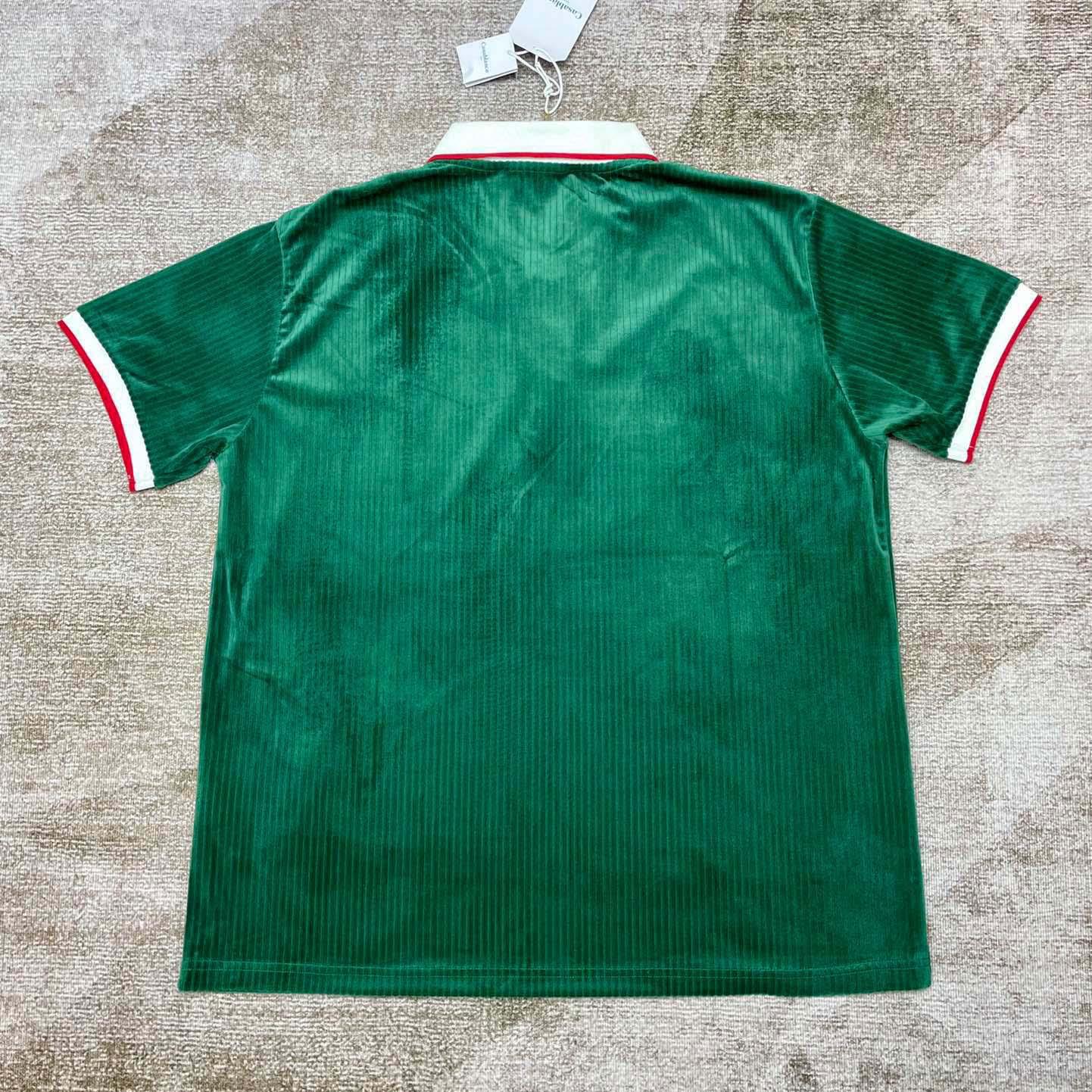 Casablanca Rib Velour Polo Shirt   c877 - DesignerGu