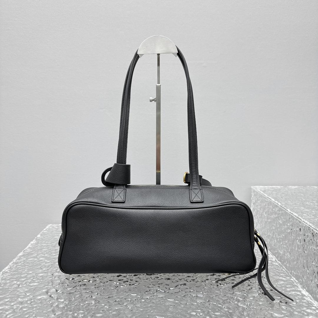Balenciaga Carrie Bowling Bag Small In Black - DesignerGu