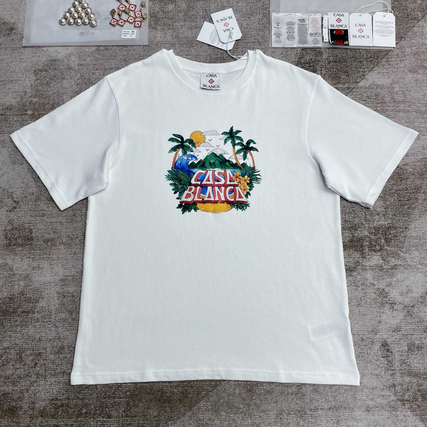 Casablanca Black 'Casa' Beach Wave T-Shirt   C991 - DesignerGu