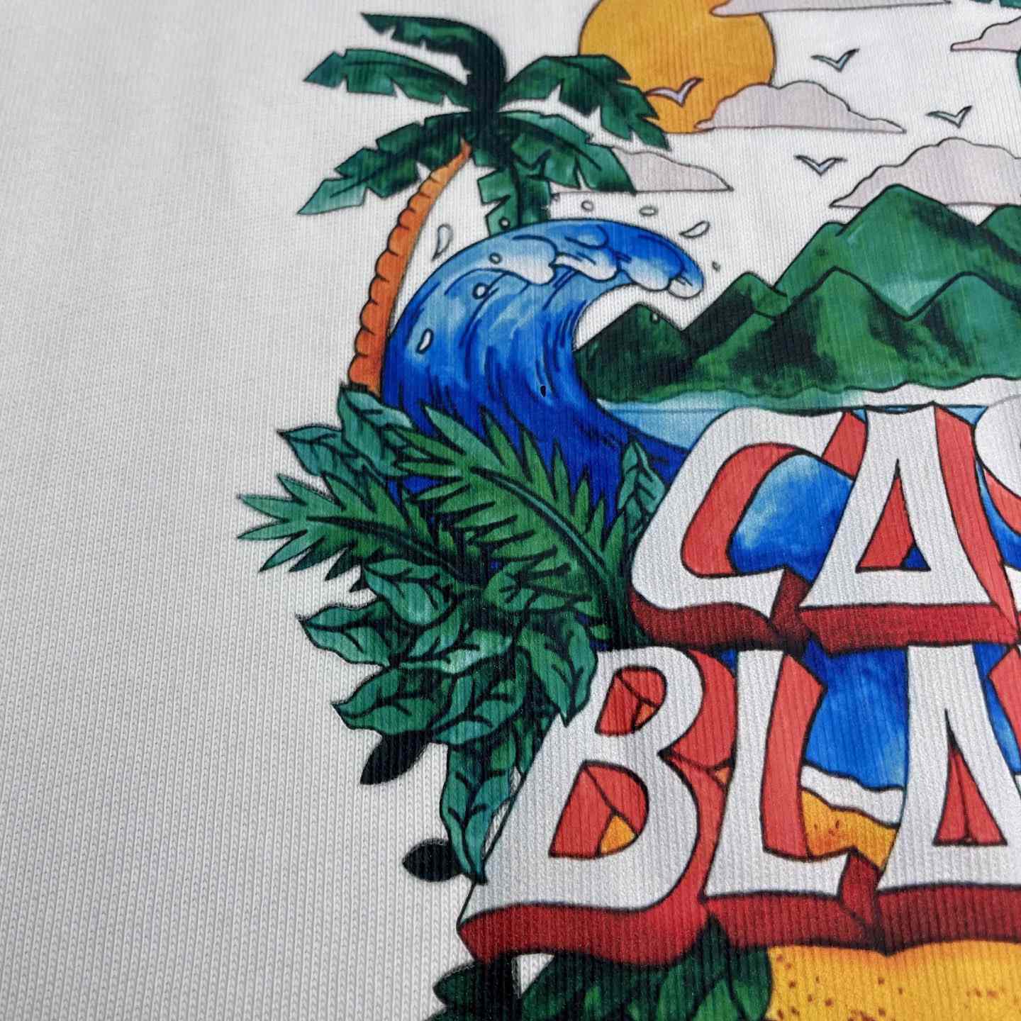 Casablanca Black 'Casa' Beach Wave T-Shirt   C991 - DesignerGu