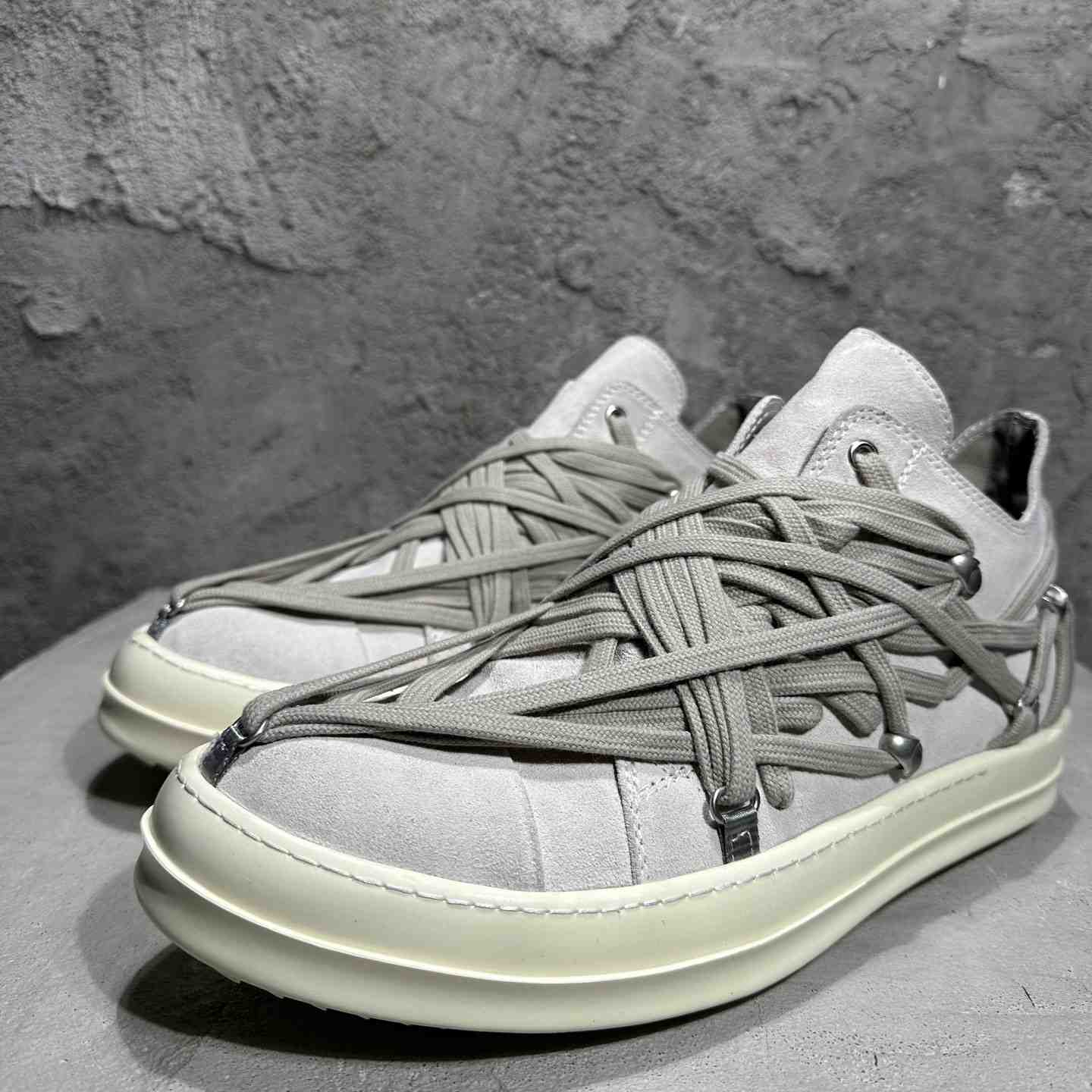 Rick Owens Megalaced Low Sneaks  - DesignerGu