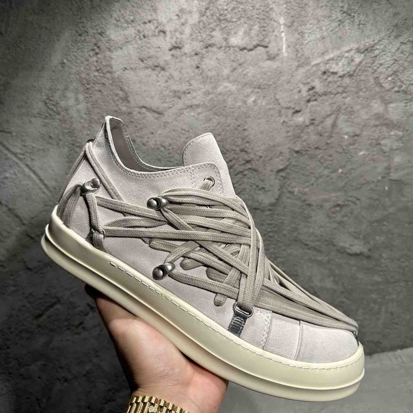 Rick Owens Megalaced Low Sneaks  - DesignerGu