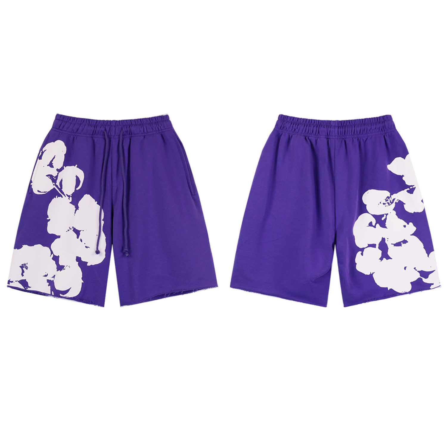 Denim Tears Big Cotton Wreath Sweat Shorts - DesignerGu