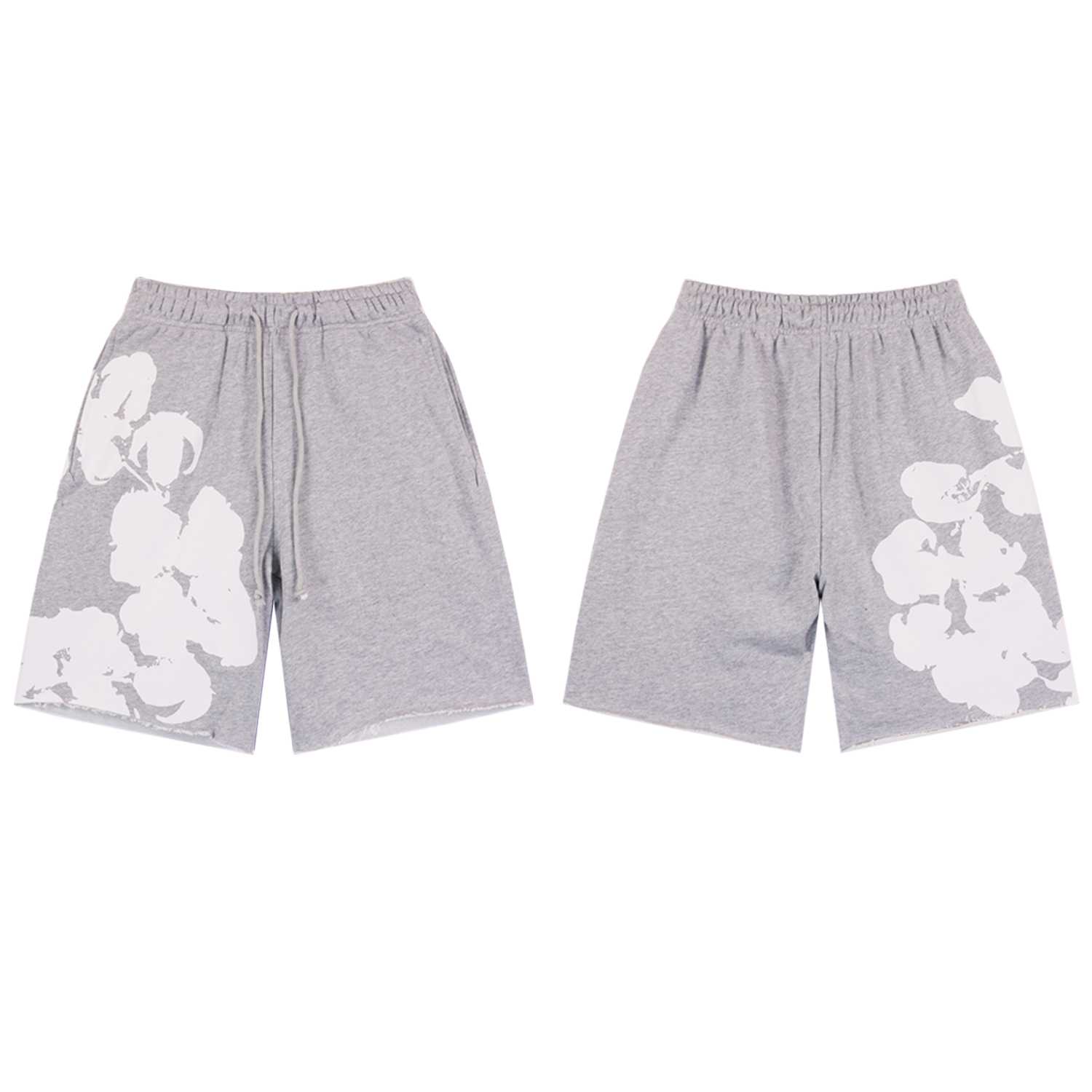 Denim Tears Big Cotton Wreath Sweat Shorts - DesignerGu