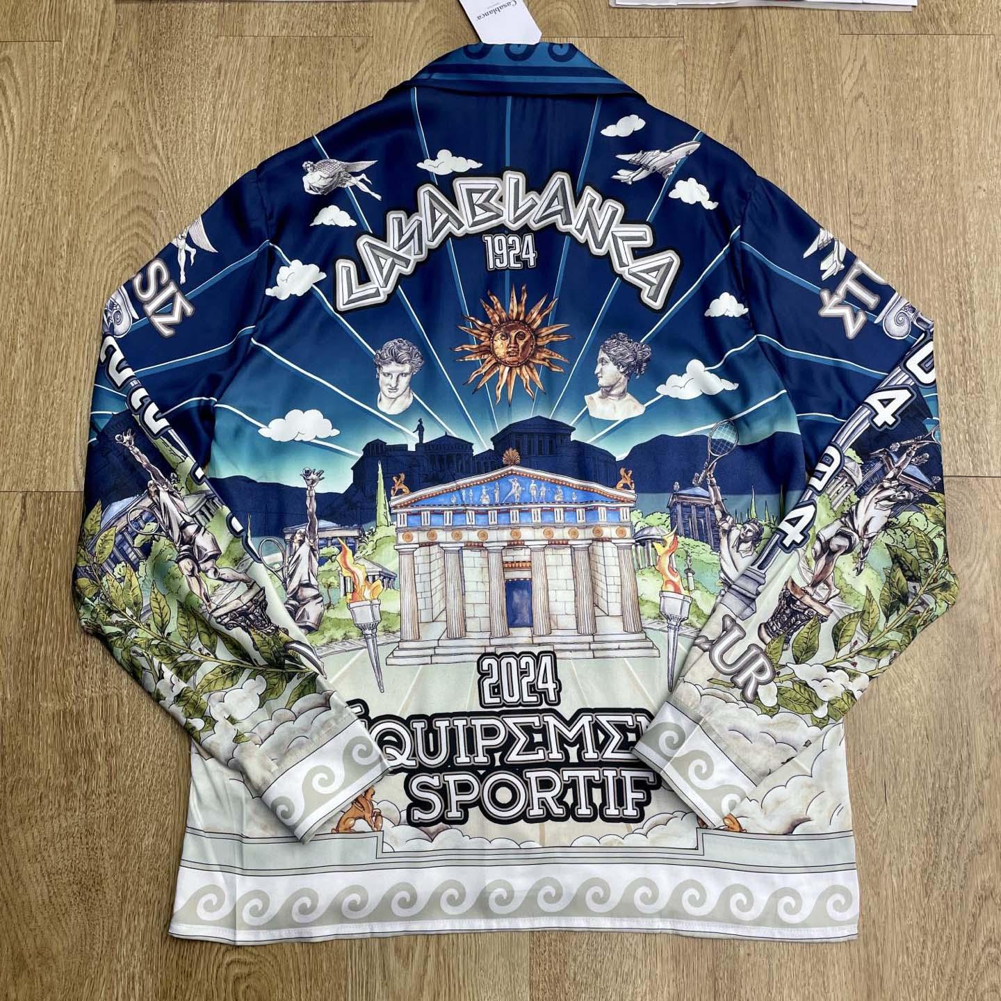 Casablanca Le Temple Du Sport Shirt   CA3521 - DesignerGu
