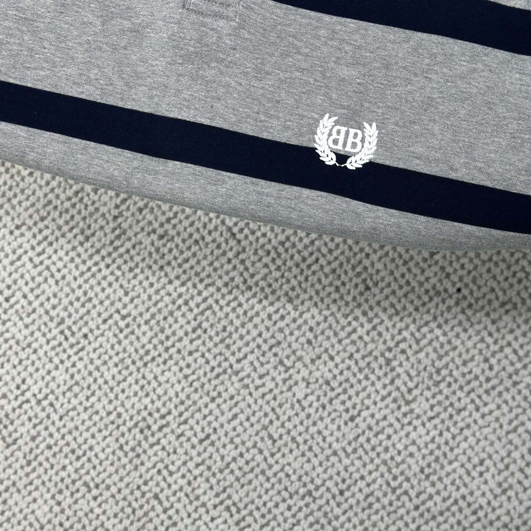 Balenciaga Laurel Classic Oversized Polo In Heavy Grey - DesignerGu