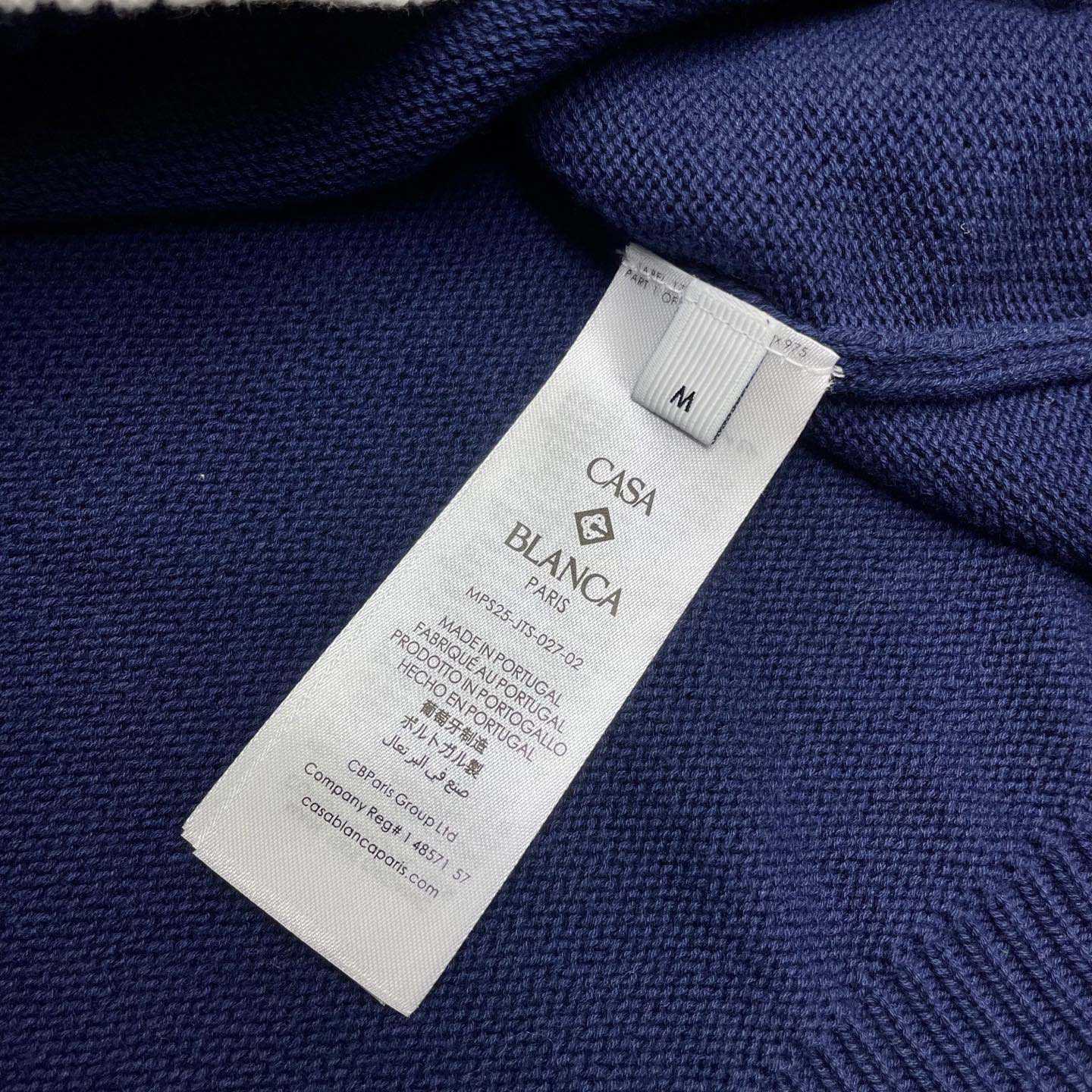 Casablanca Merino Wool T-shirt With Striped Collar In Blue   D0089 - DesignerGu