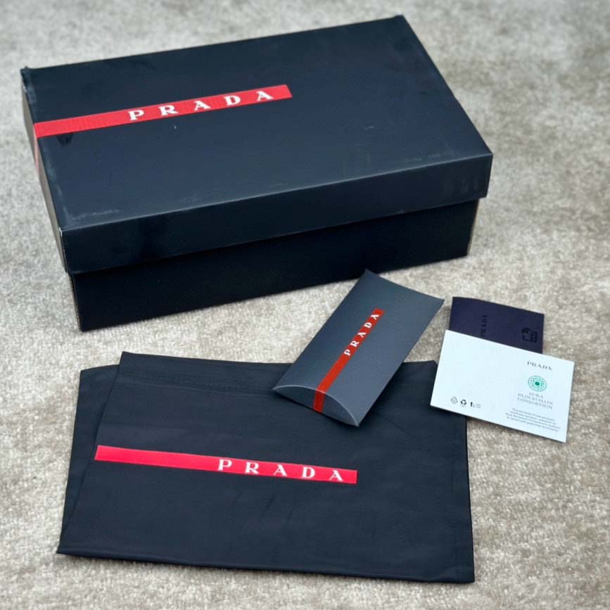 Prada Patent Leather And Technical Fabric Prada America's Cup Sneakers - DesignerGu