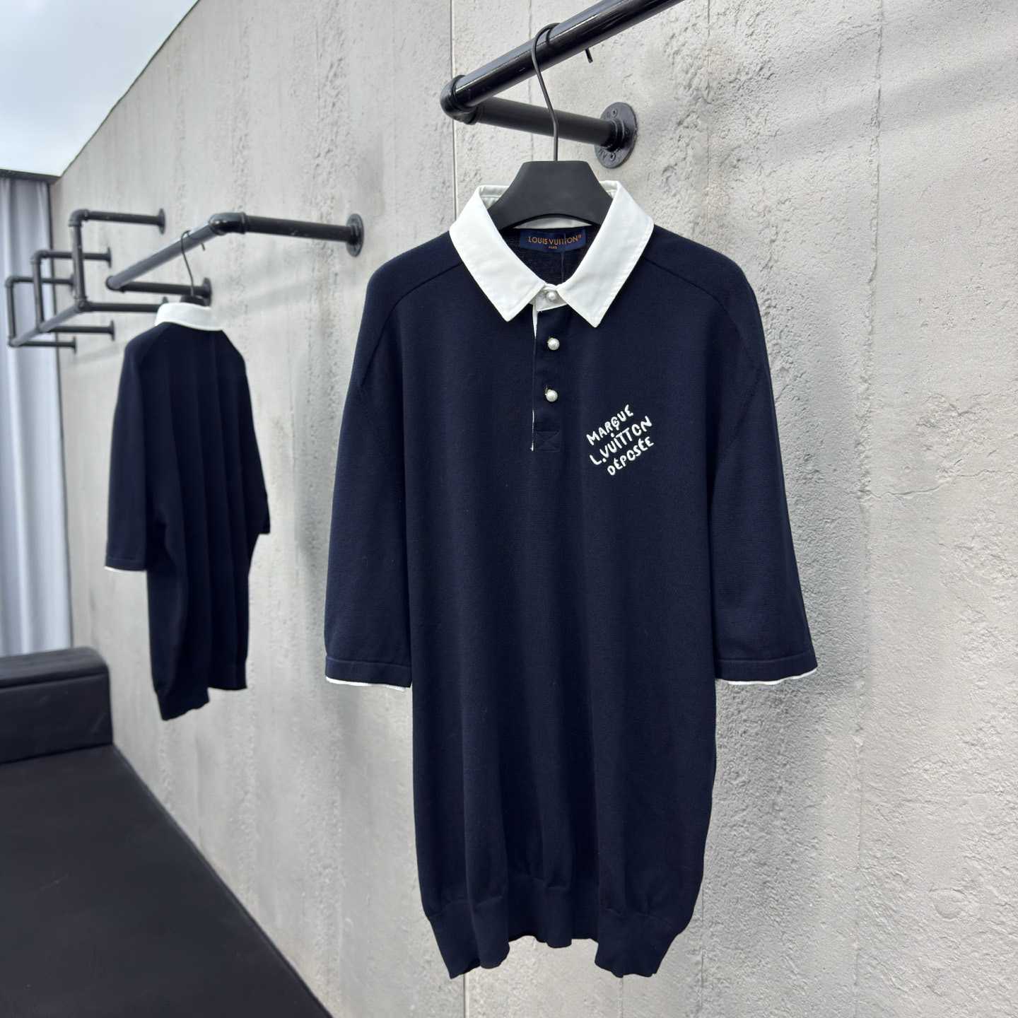 Louis Vuitton Embroidered Short-Sleeved Cotton Blend Polo Shirt   1AFQQK - DesignerGu