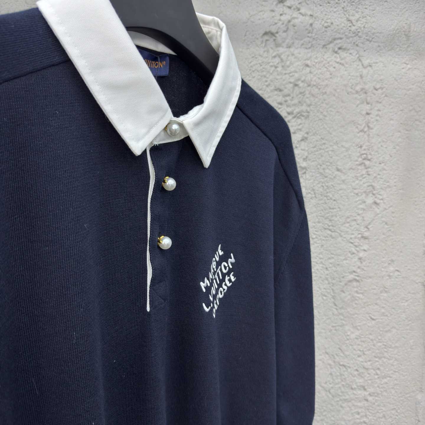 Louis Vuitton Embroidered Short-Sleeved Cotton Blend Polo Shirt   1AFQQK - DesignerGu