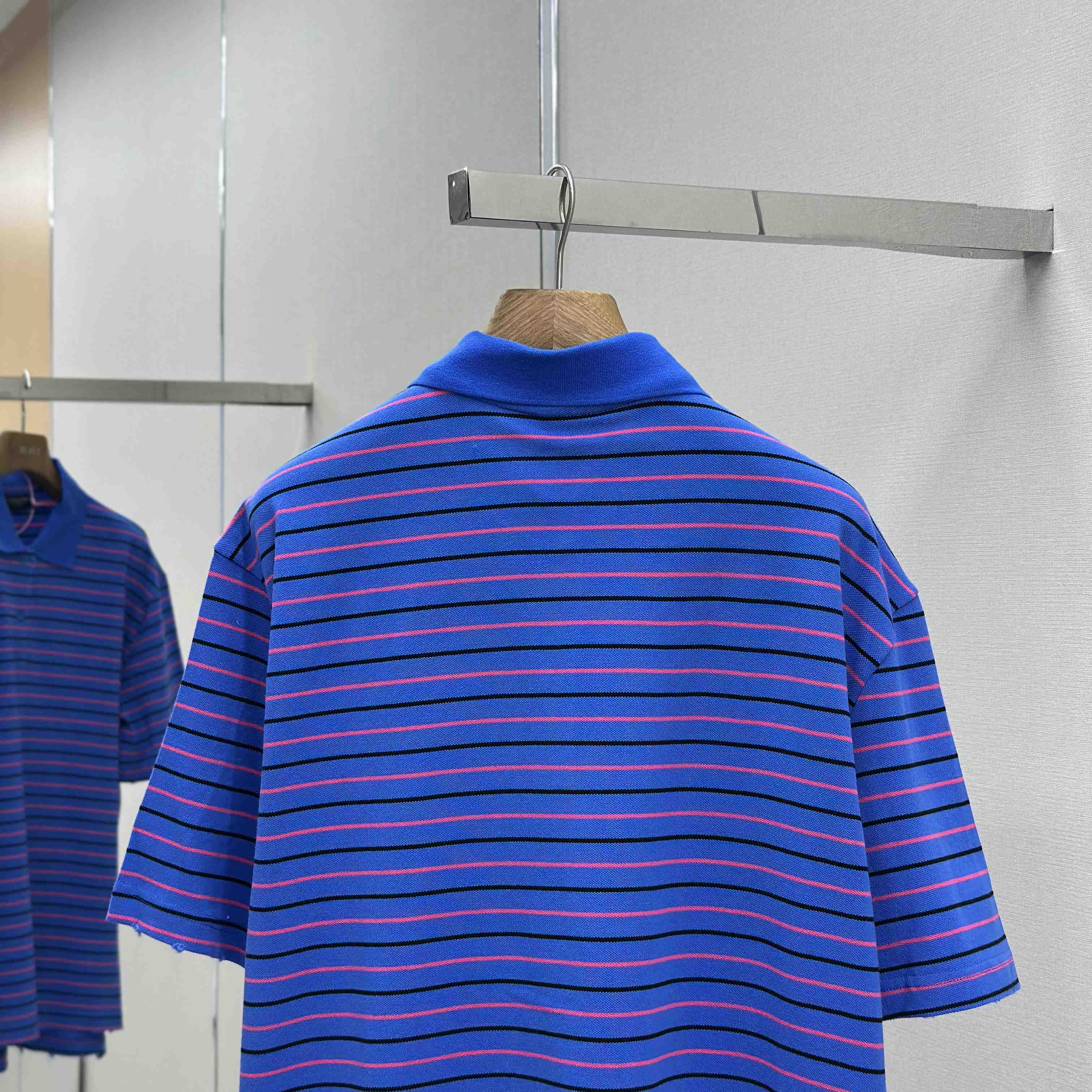 Balenciaga Striped Polo Shirt - DesignerGu