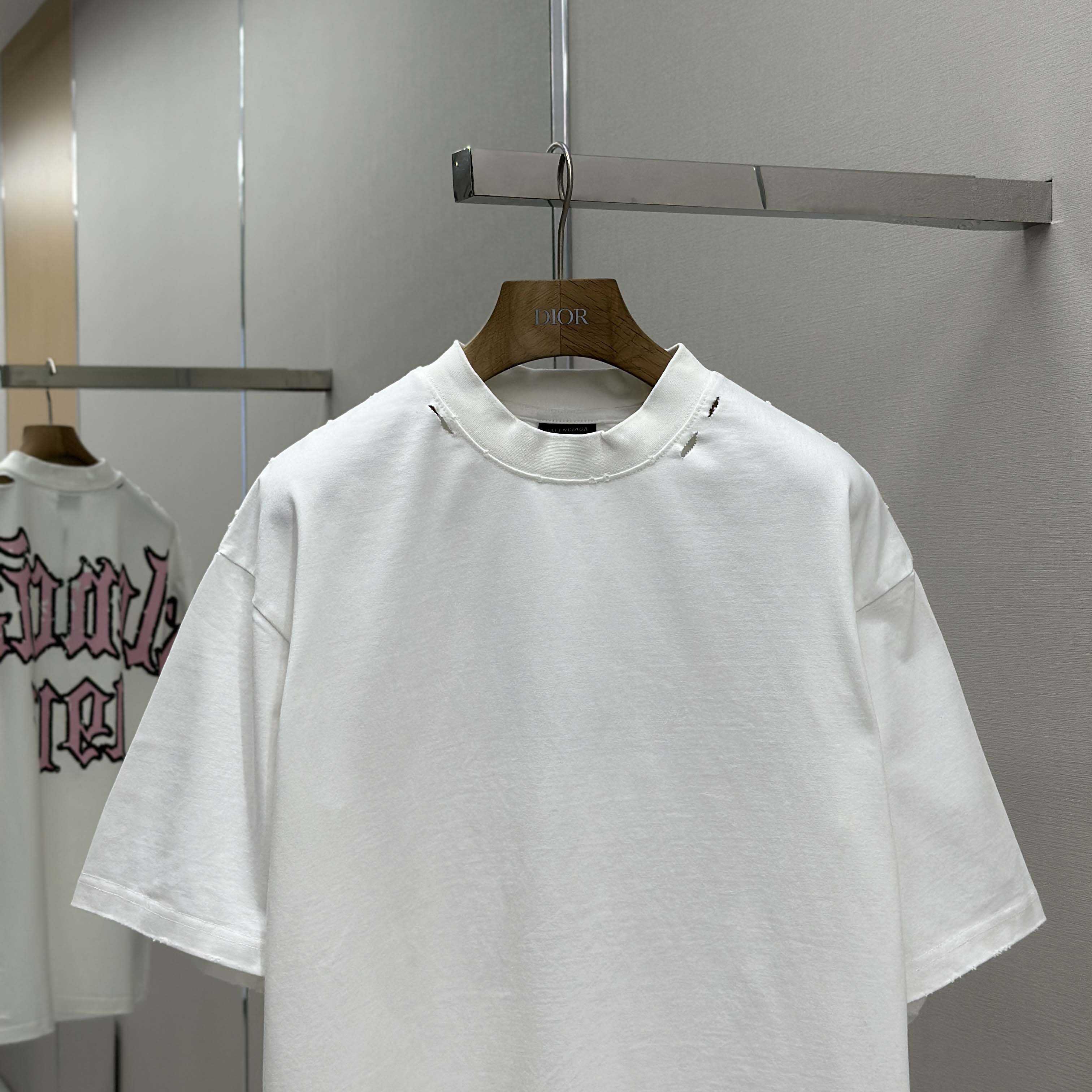 Balenciaga Blackletter Script Oversized T Shirt - DesignerGu