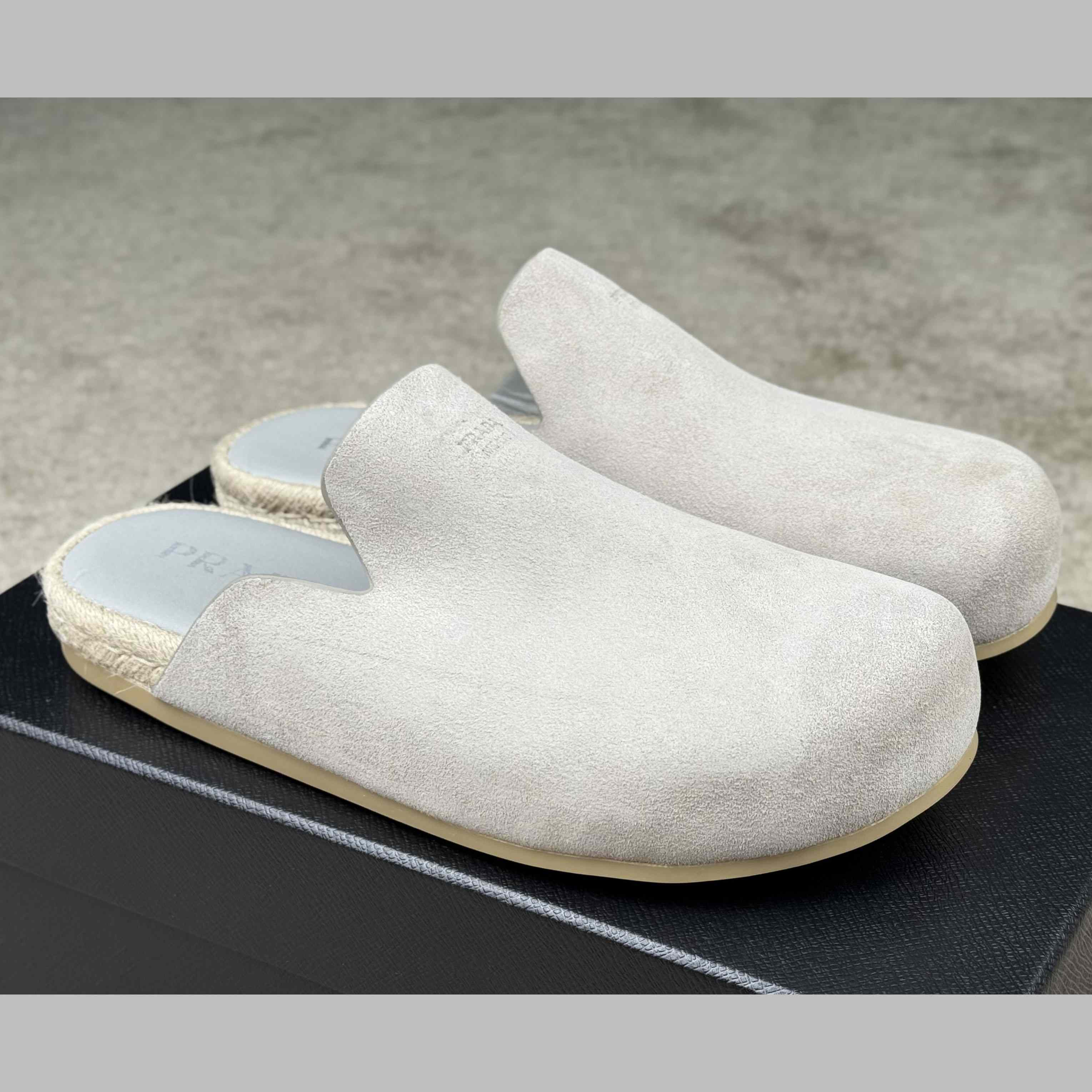 Prada Suede Mules - DesignerGu