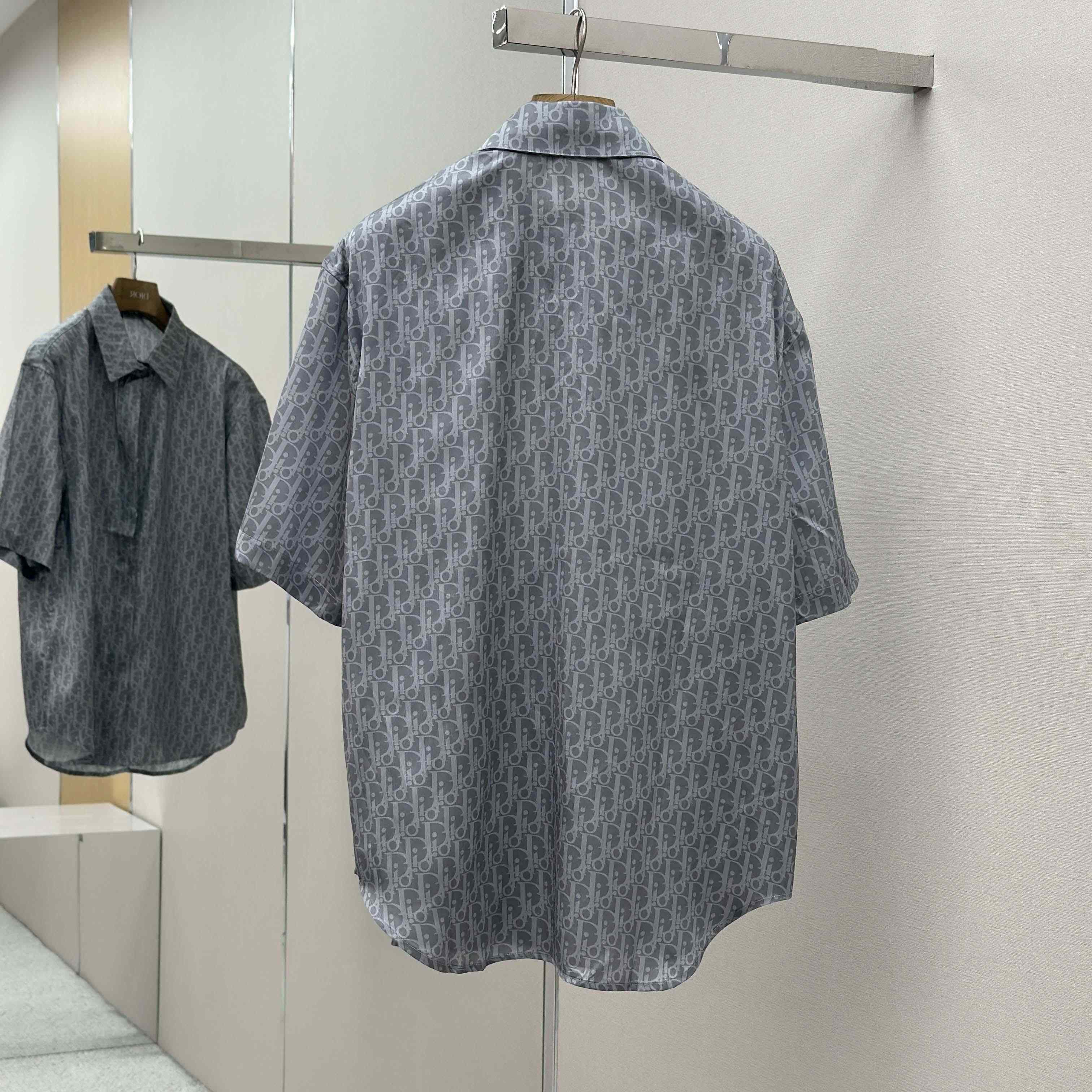 Dior Oblique Short-Sleeved Shirt - DesignerGu