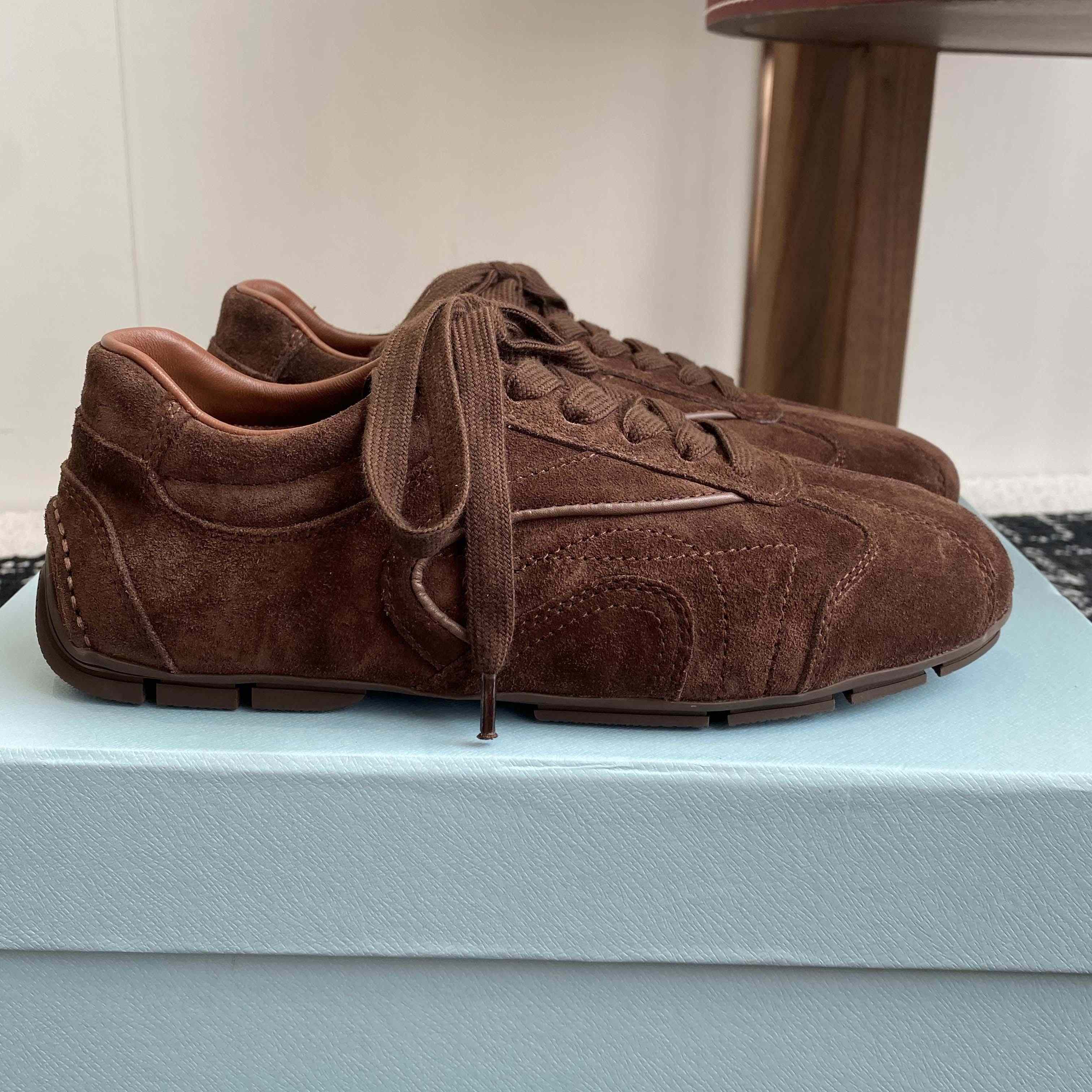 Prada Montecarlo Re-Edition 2005 Suede Sneakers - DesignerGu