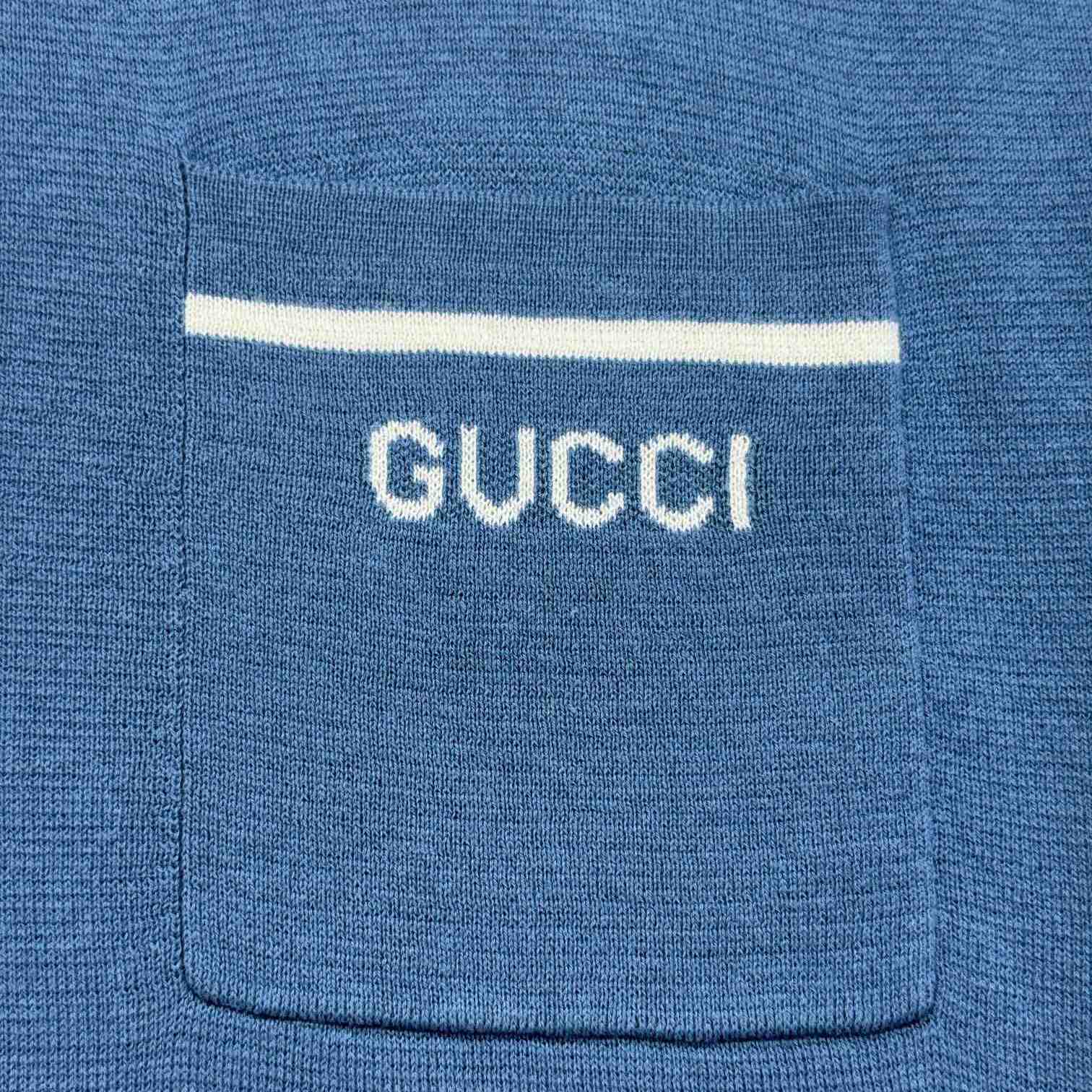 Gucci Gg Silk And Cotton Jacquard Polo Shirt - DesignerGu