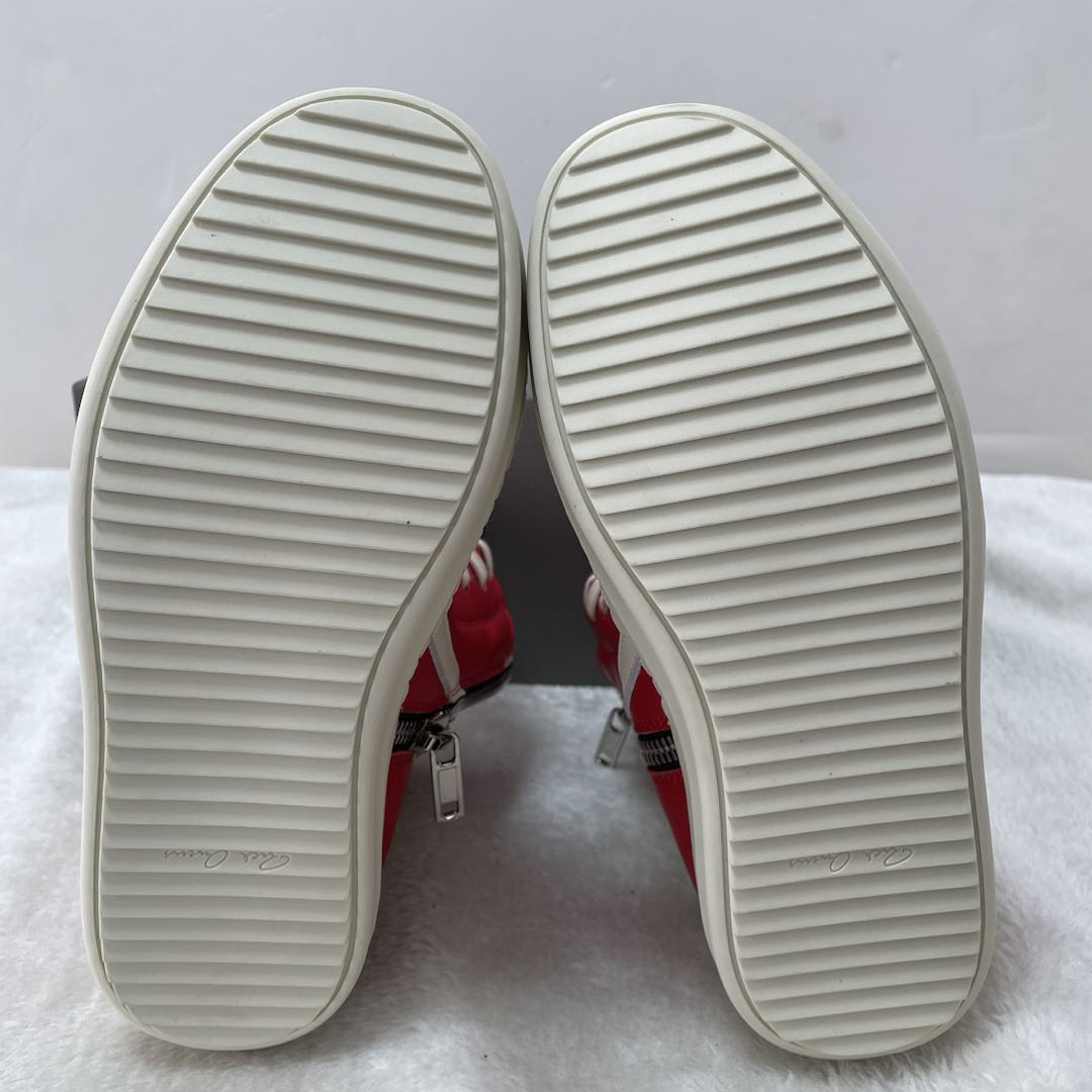 Rick Owens Red Geobasket High-Top Sneakers XZ2003   (50% Off Sale) - DesignerGu