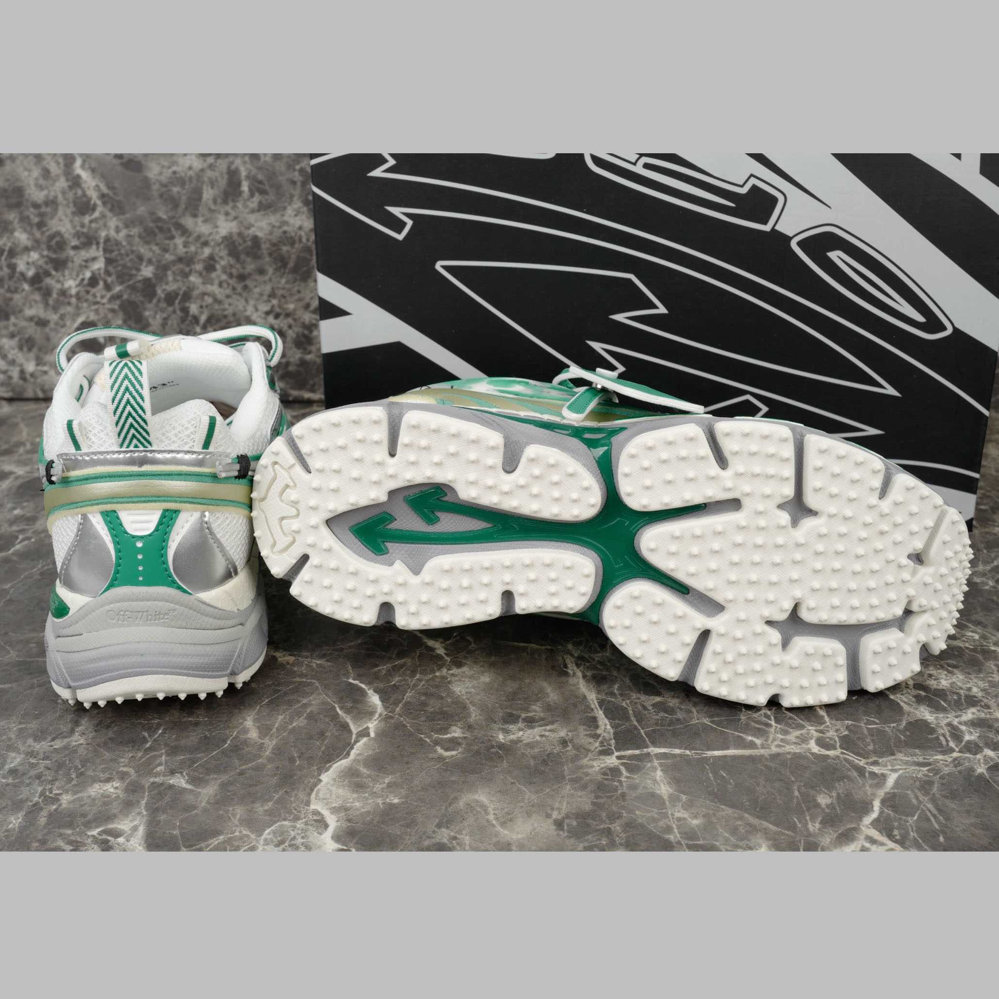 Off-White Silver/Blue Be Right Back - DesignerGu