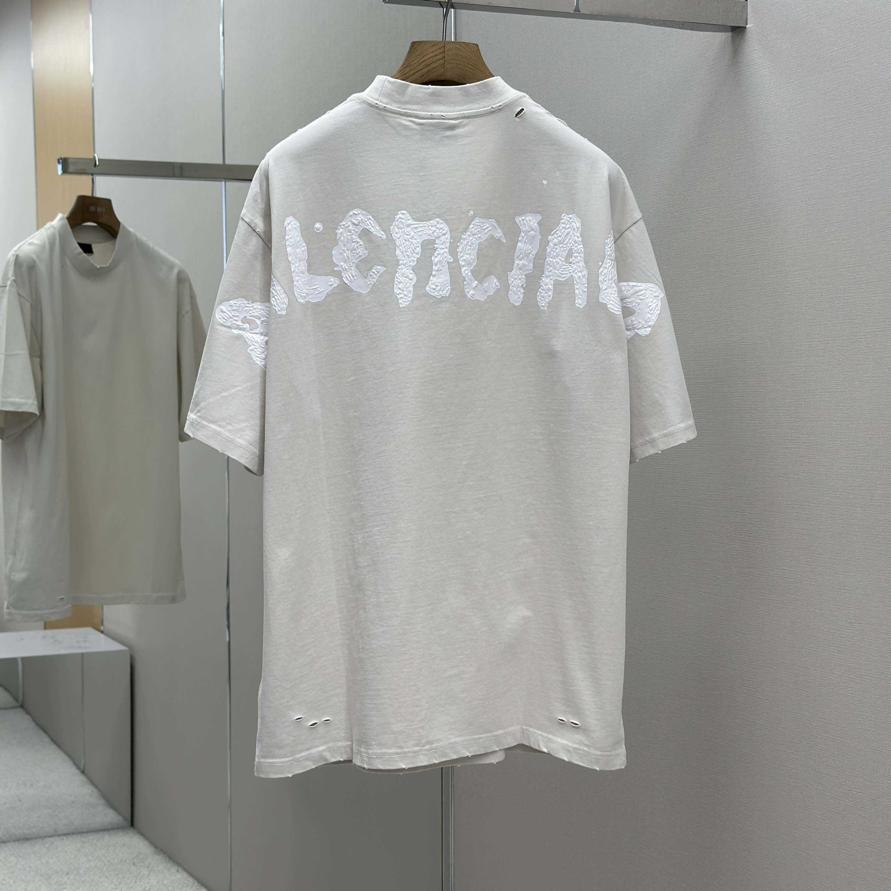Balenciaga Painted T-Shirt Medium Fit - DesignerGu