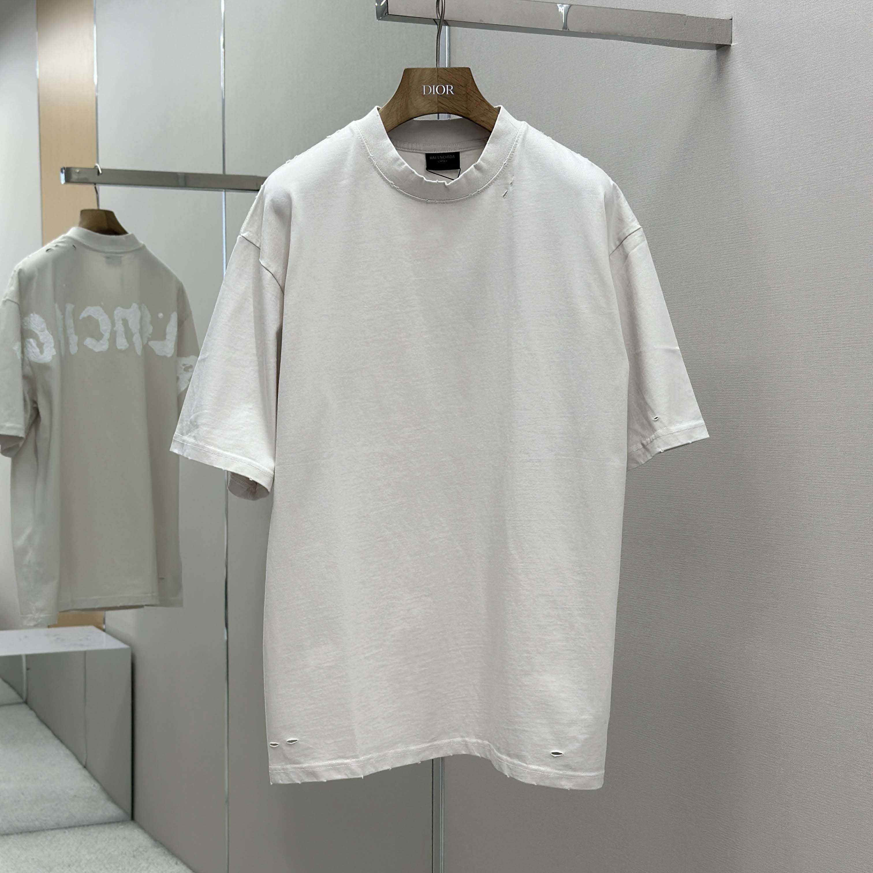 Balenciaga Painted T-Shirt Medium Fit - DesignerGu